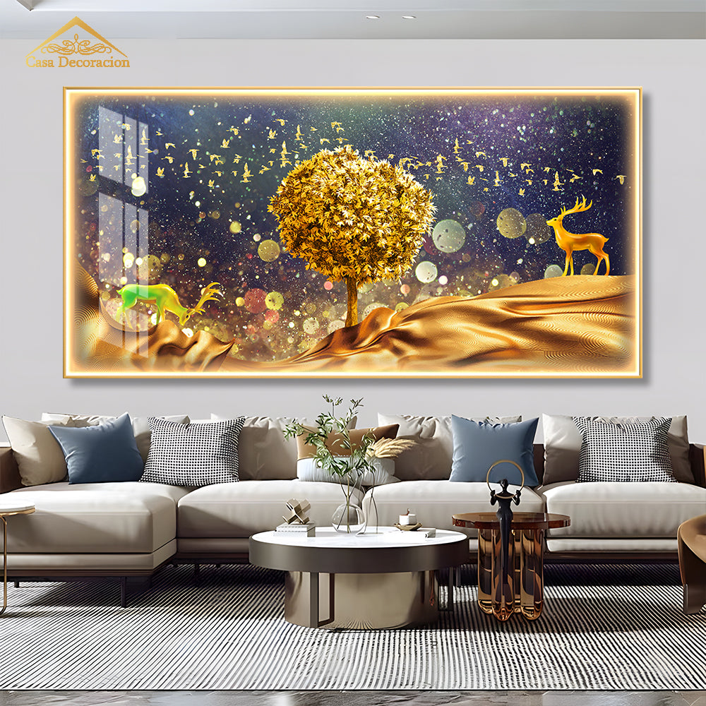 money tree led light Gold Money Tree W/ LED Light