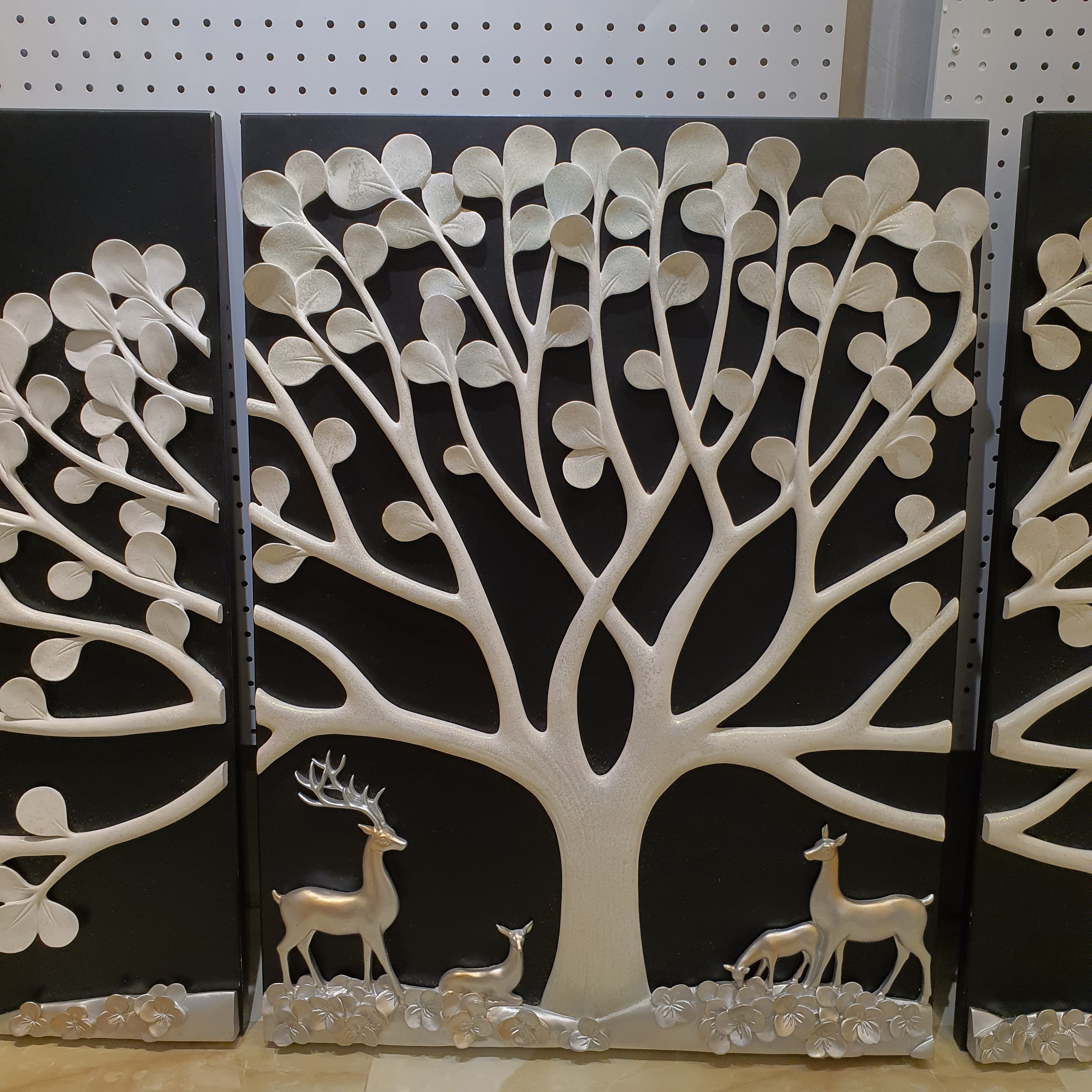 Money Tree Wall Art - Set of 3 (Black)