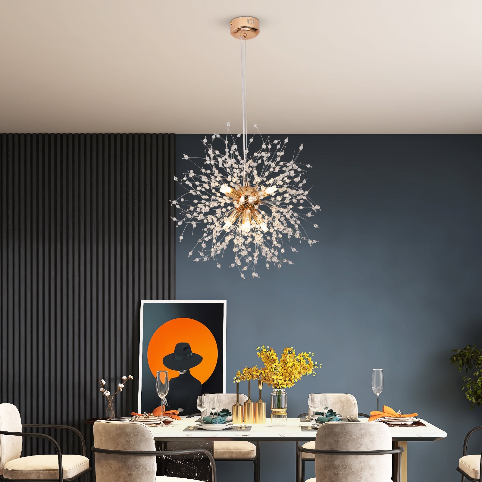 Firework Crystal Pendant Light - 02