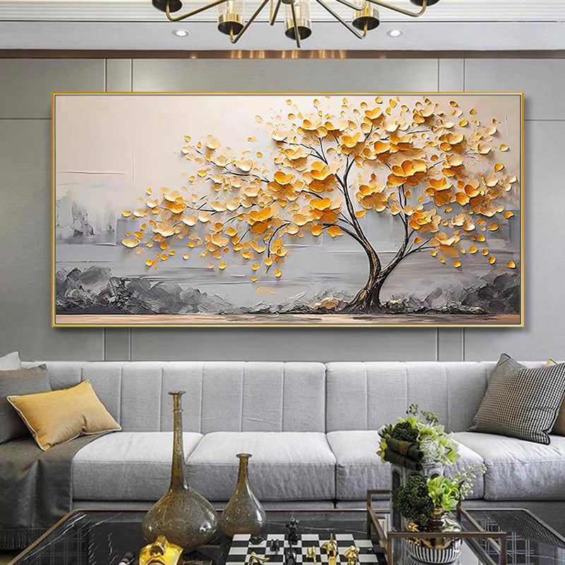 Golden Tree Handmade Painting