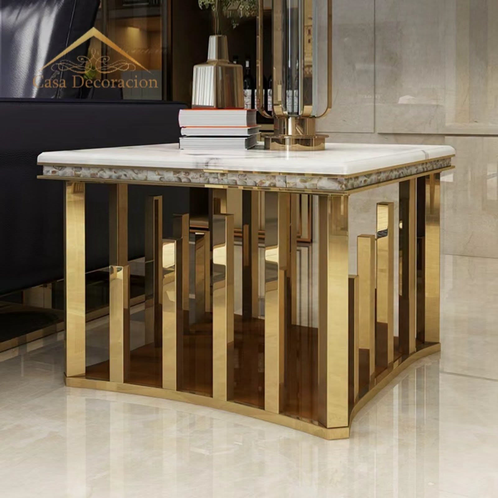 Linear Gold Metal  Center Table