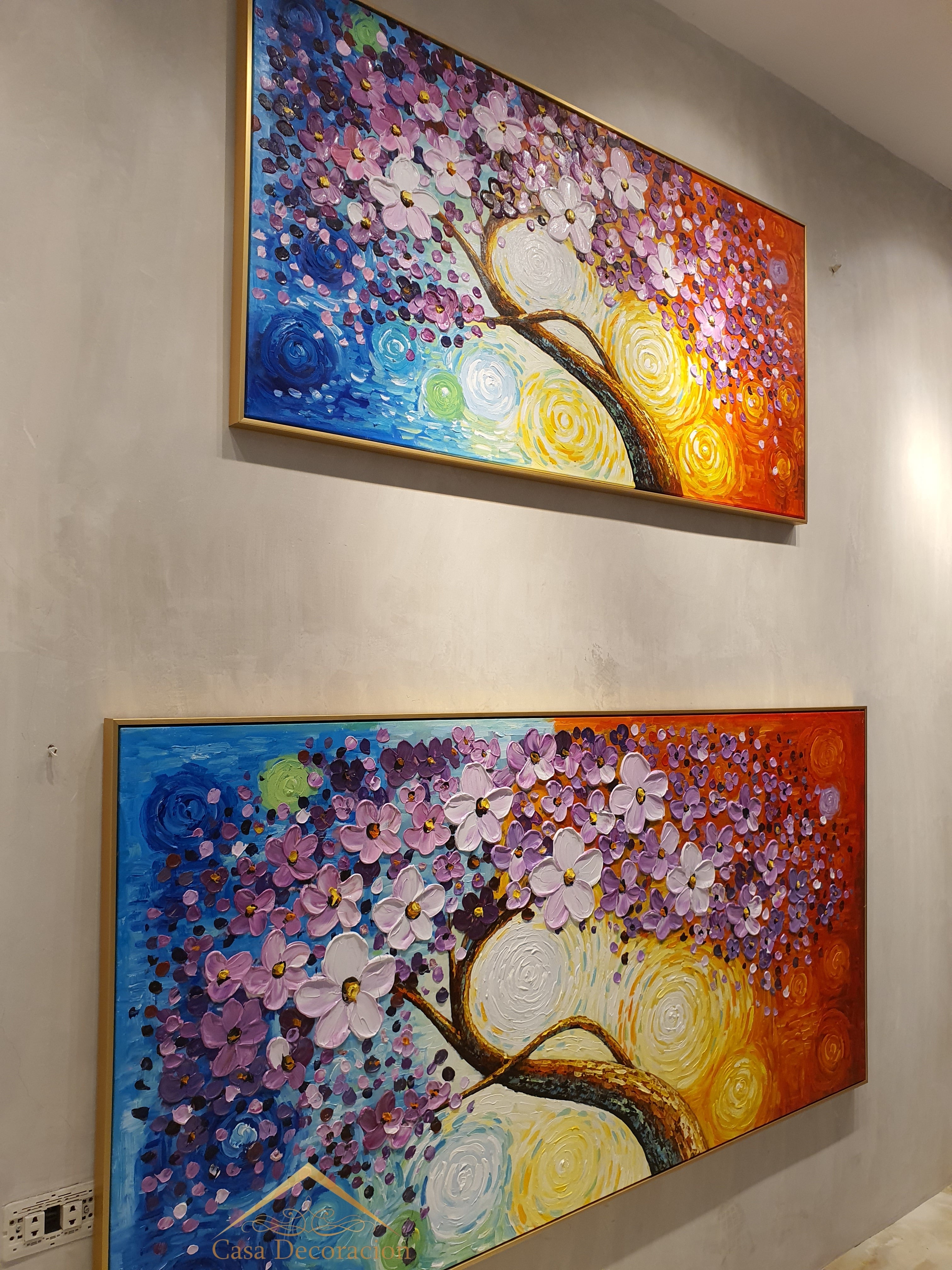 Abstract Painting Multicolor Tree