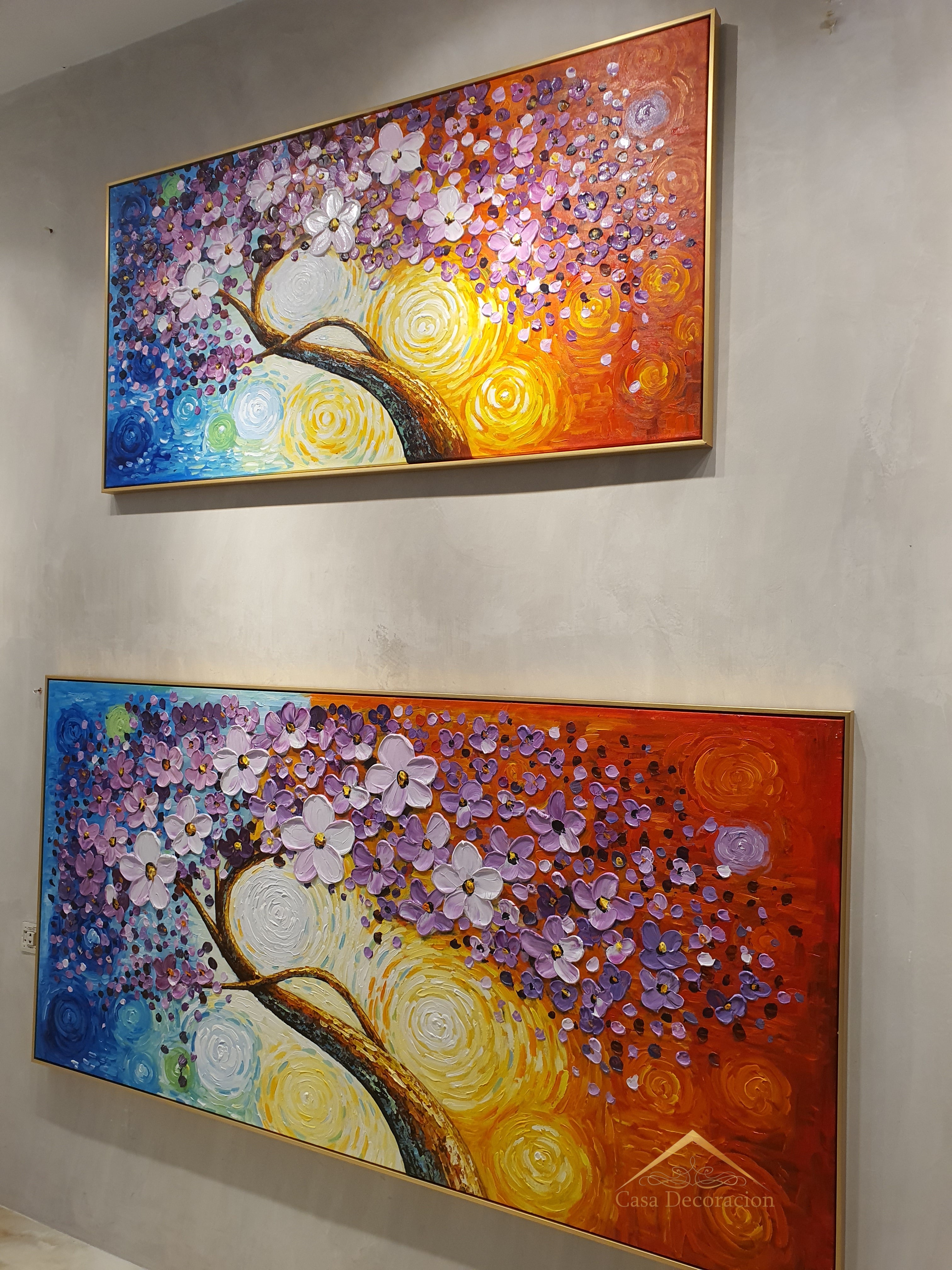 Abstract Painting Multicolor Tree