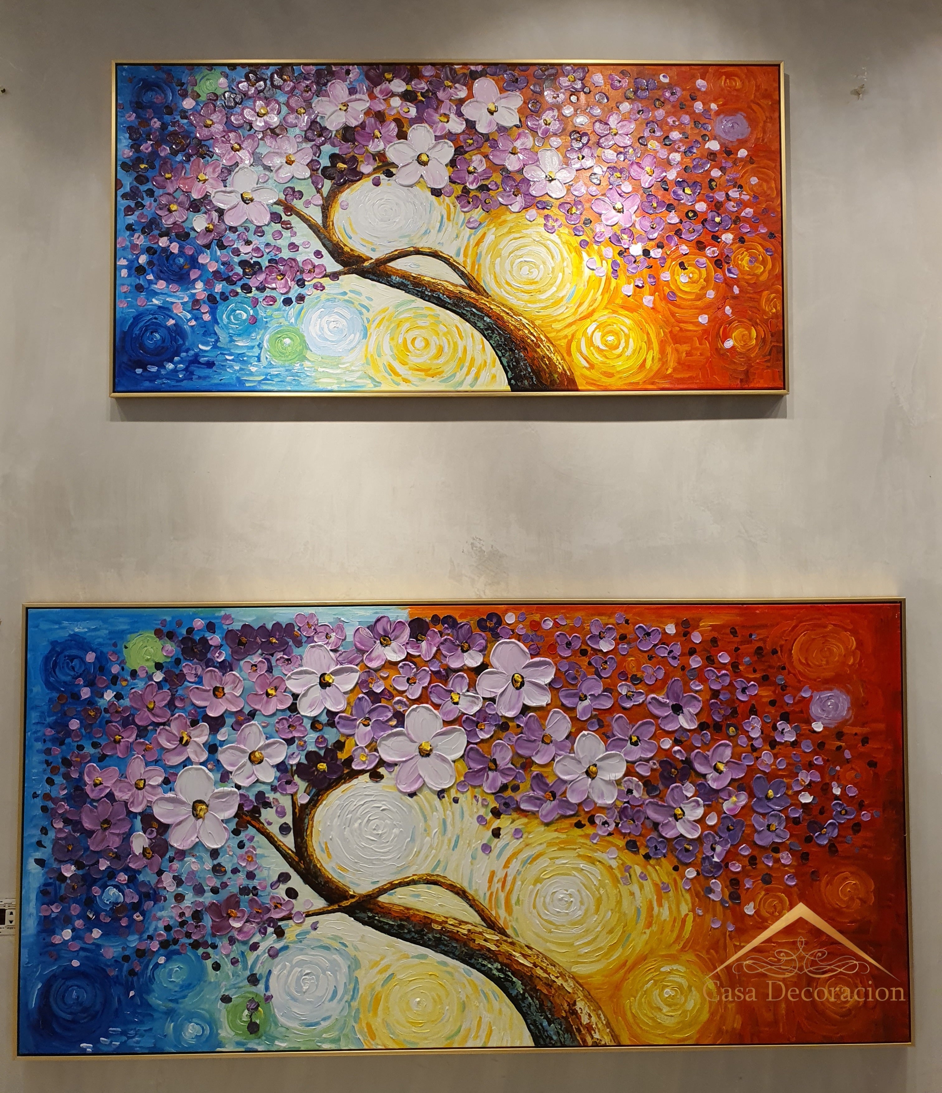 Abstract Painting Multicolor Tree