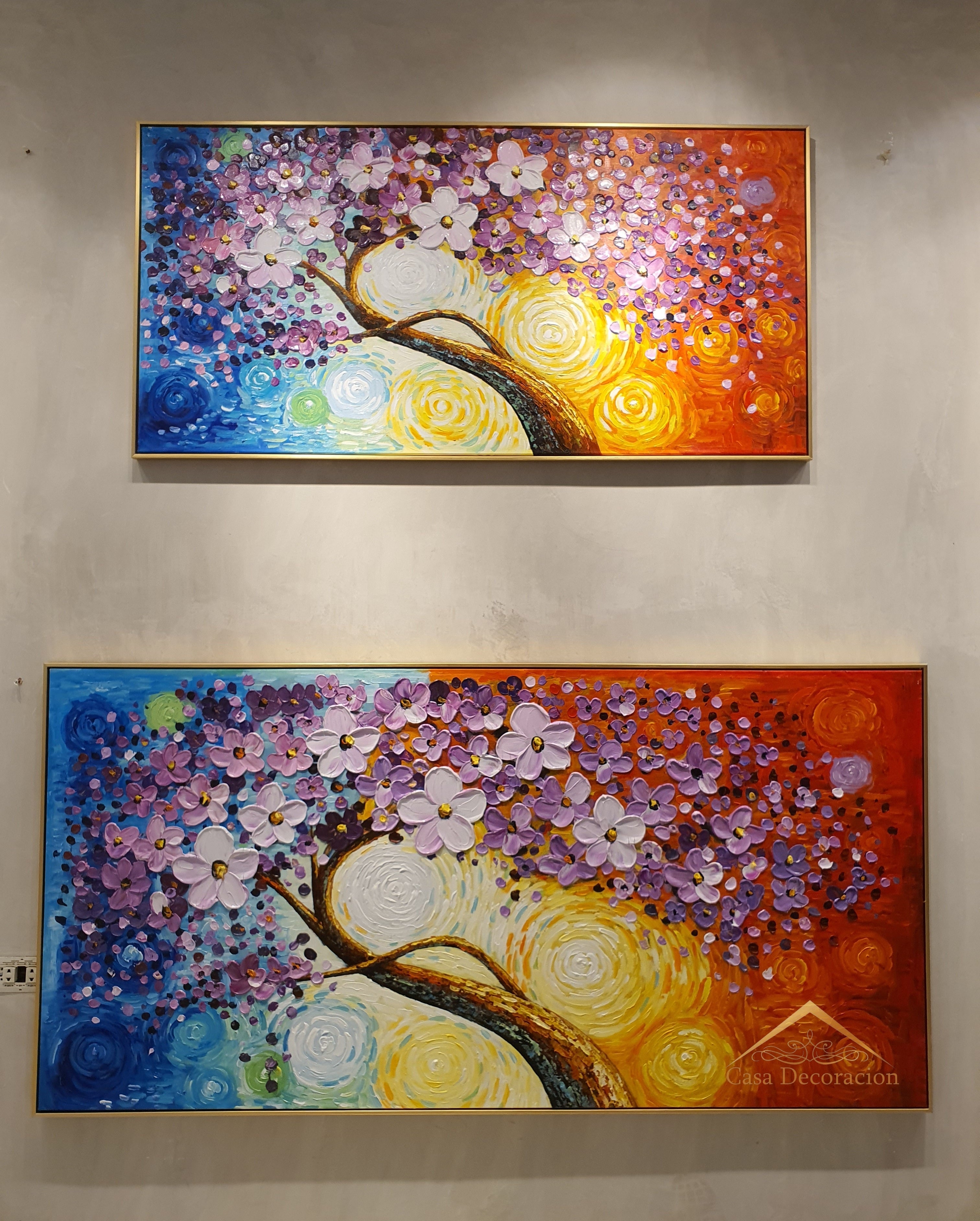 Abstract Painting Multicolor Tree