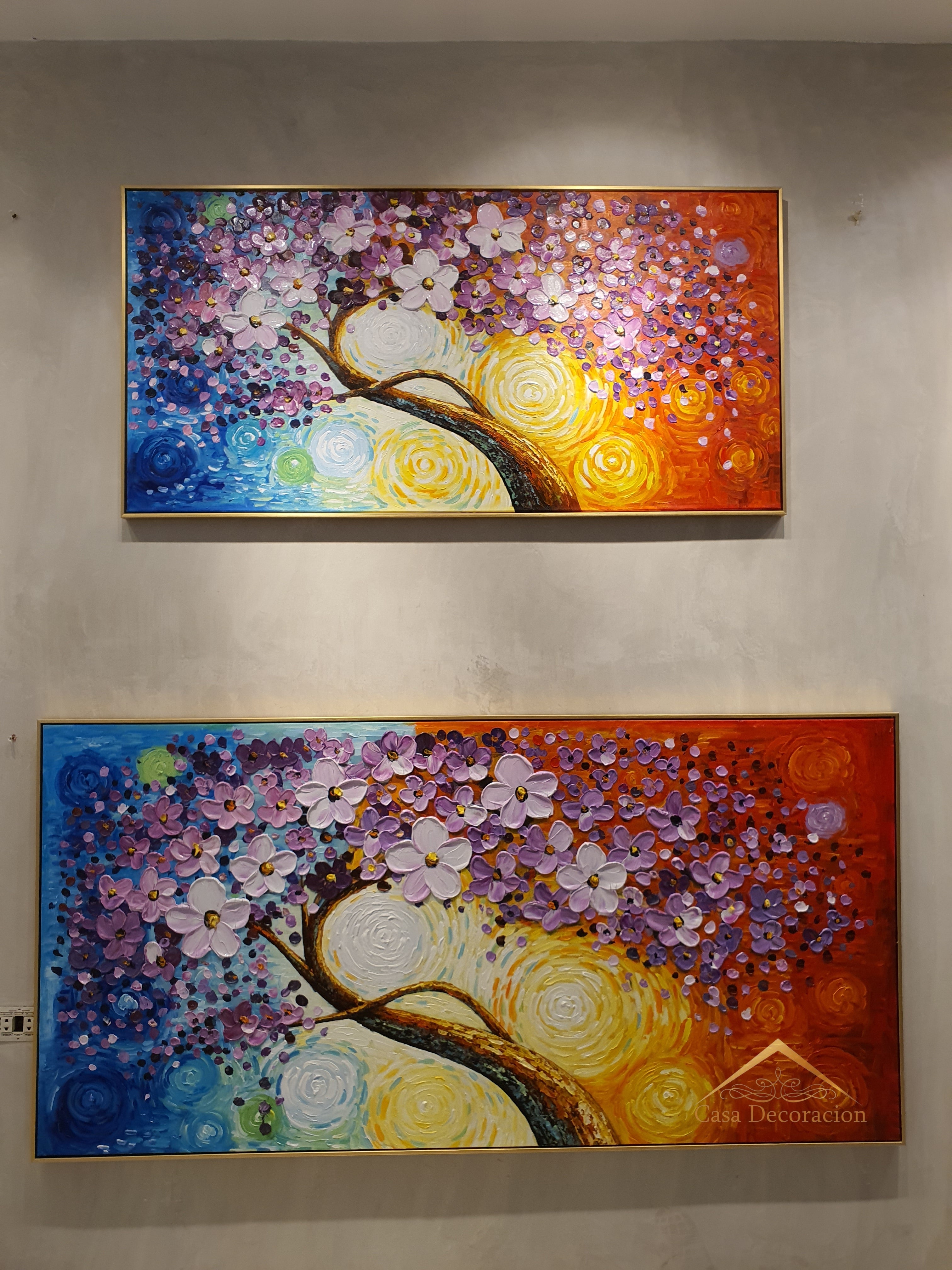 Abstract Painting Multicolor Tree