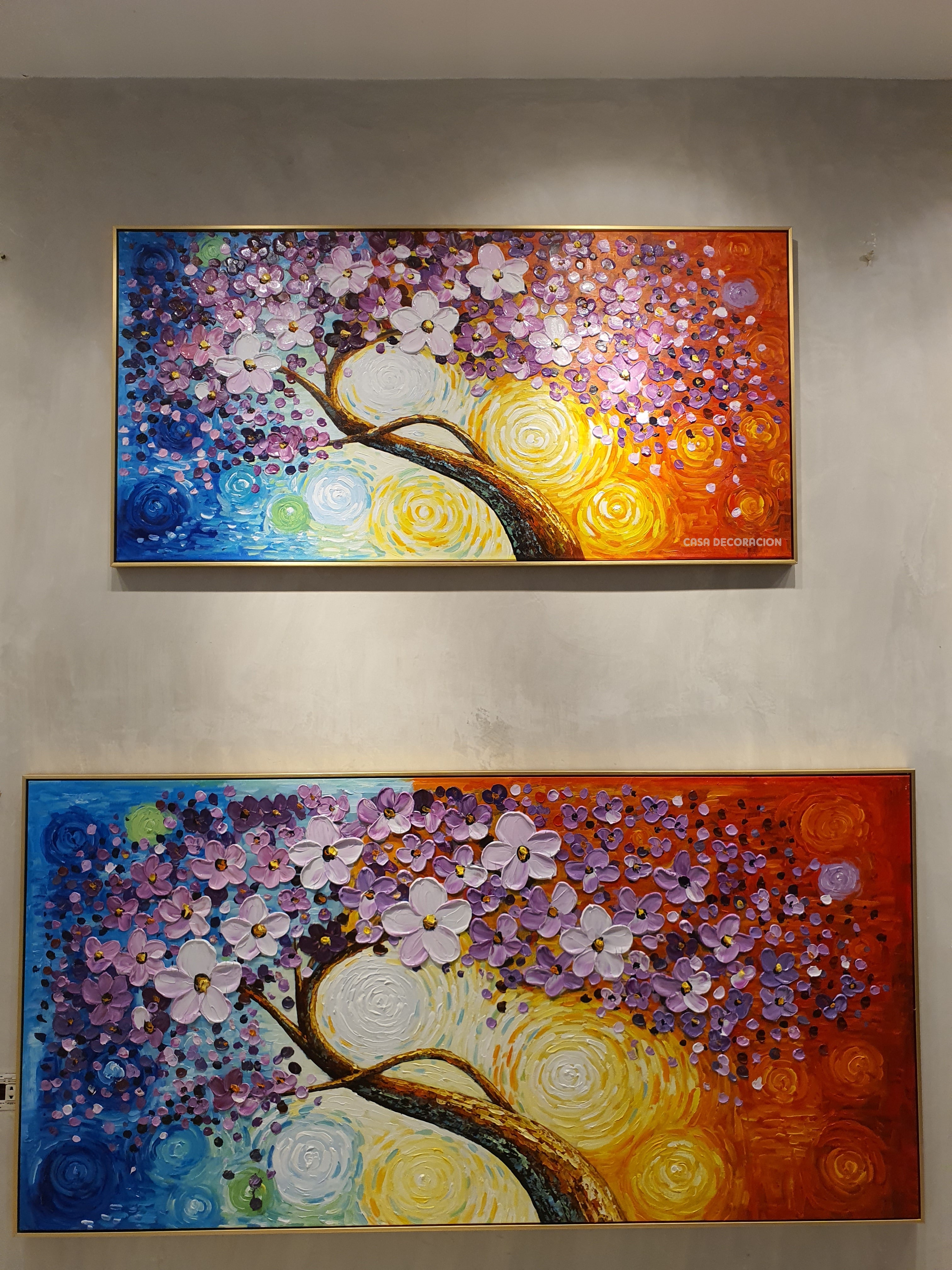 Abstract Painting Multicolor Tree