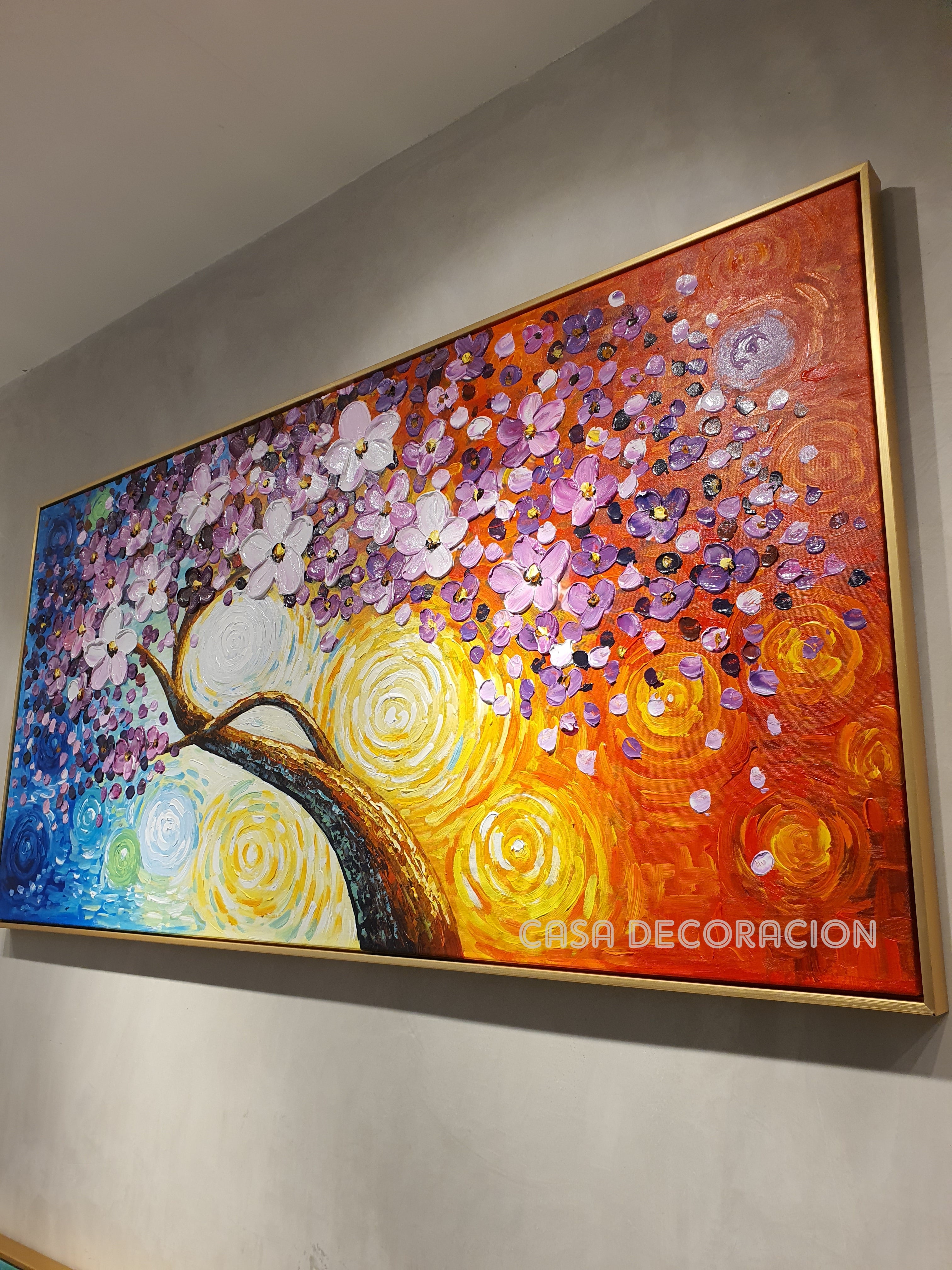 Abstract Painting Multicolor Tree
