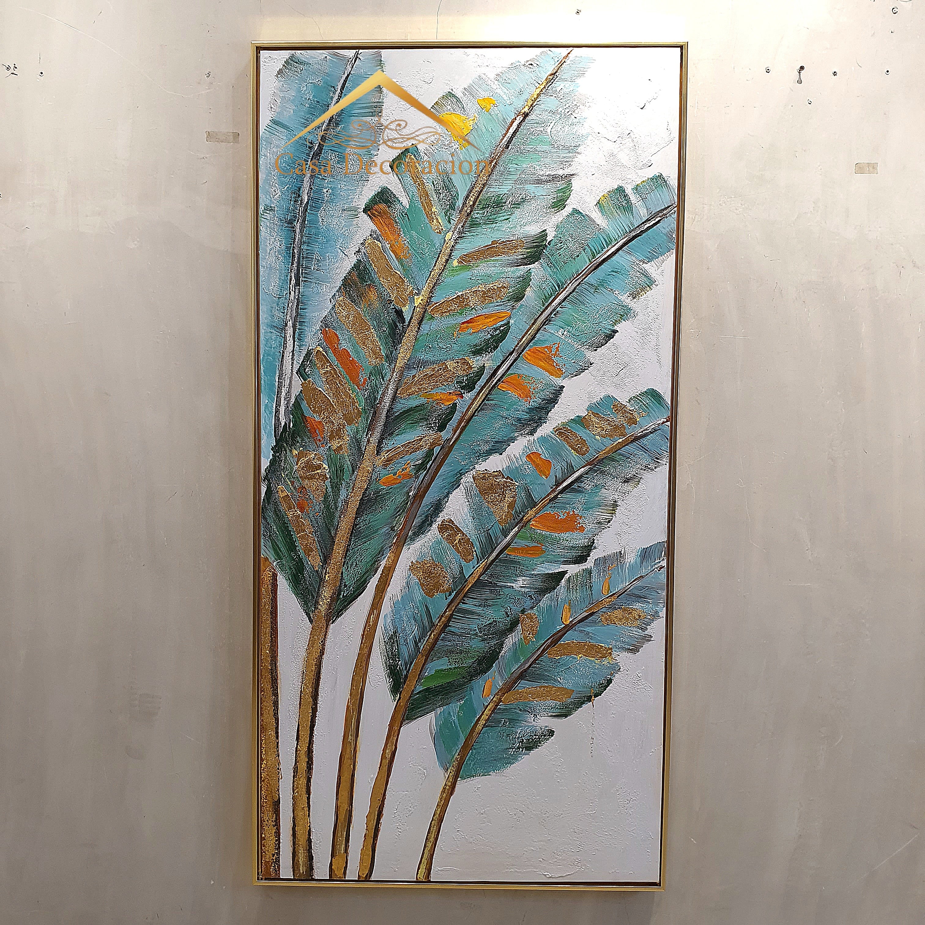 Big Leaves Dancings Handmade Painting
