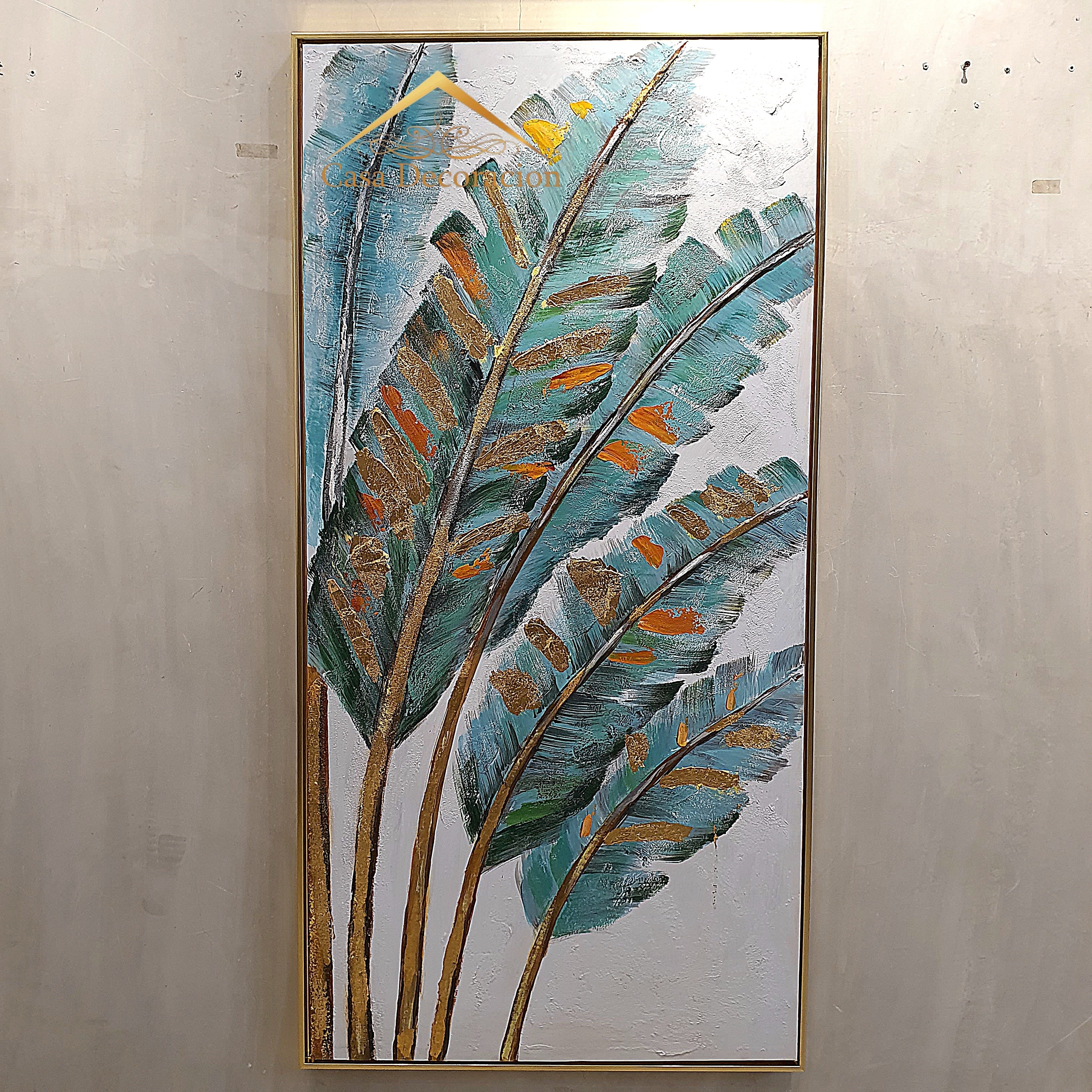 Big Leaves Dancings Handmade Painting