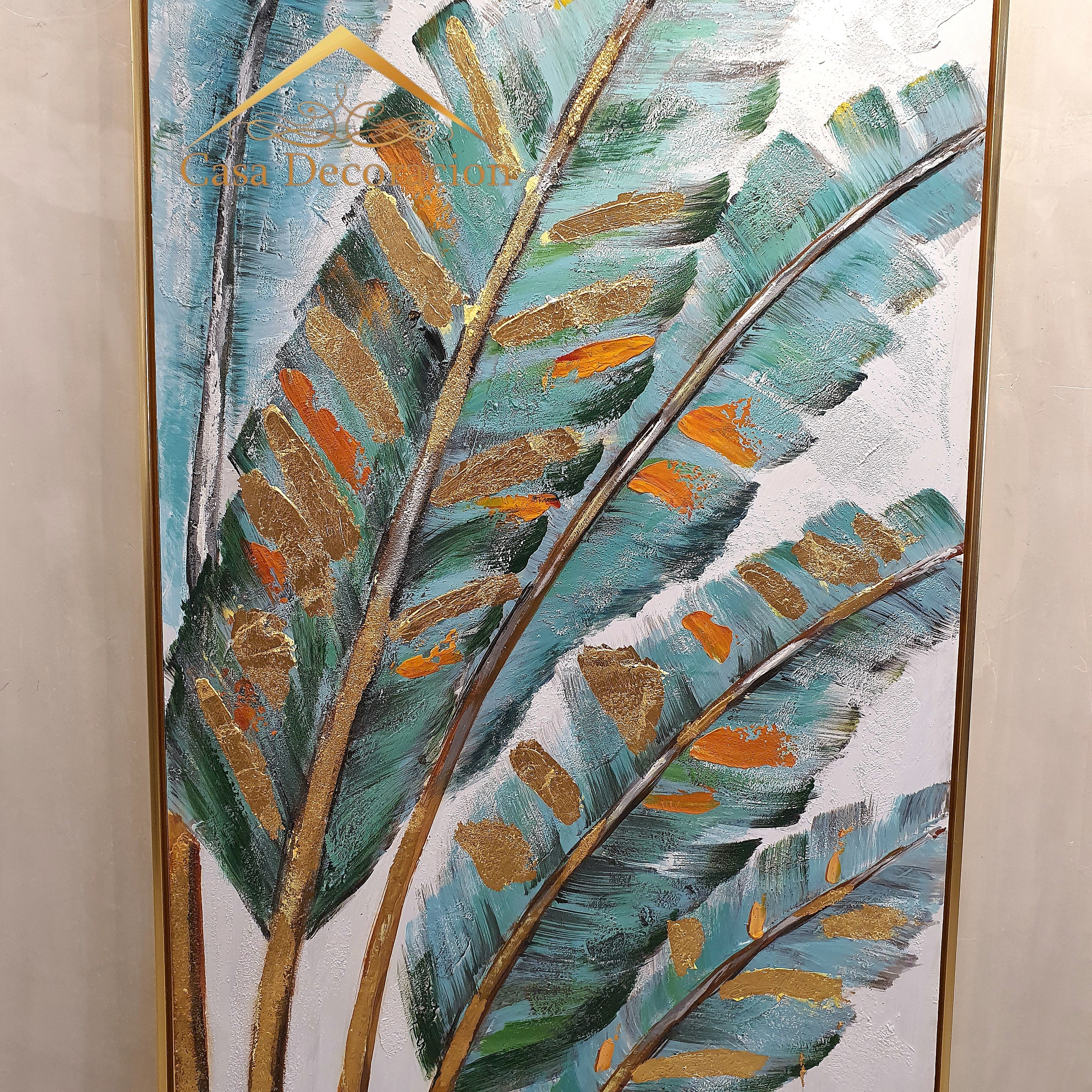 Big Leaves Dancings Handmade Painting