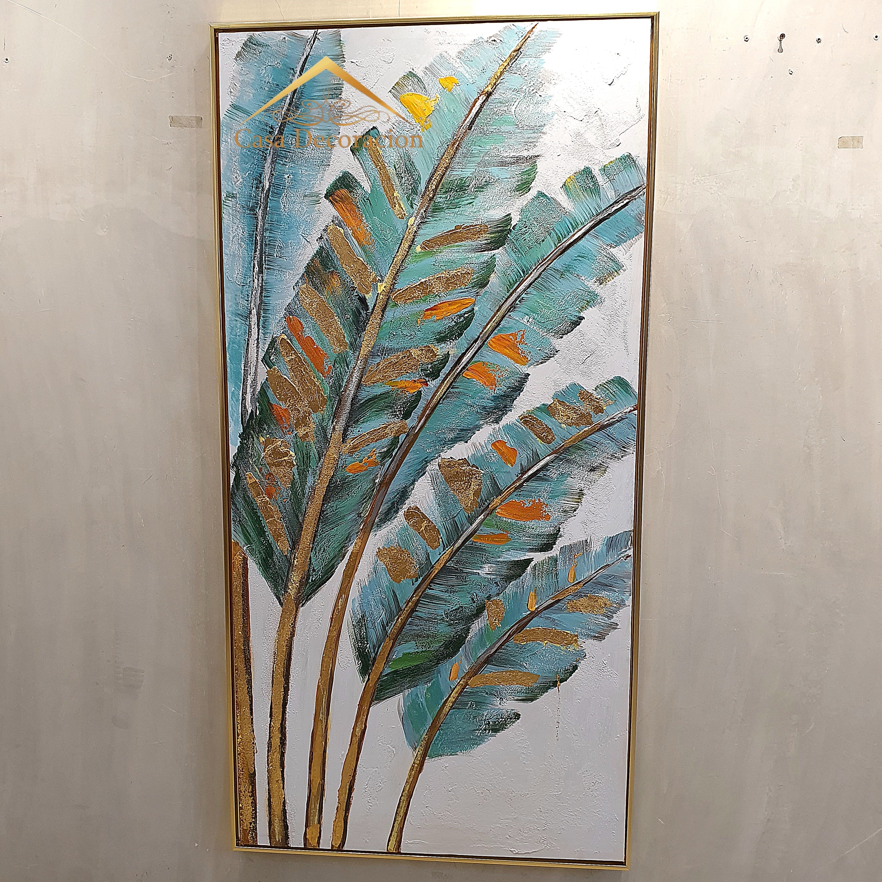 Big Leaves Dancings Handmade Painting