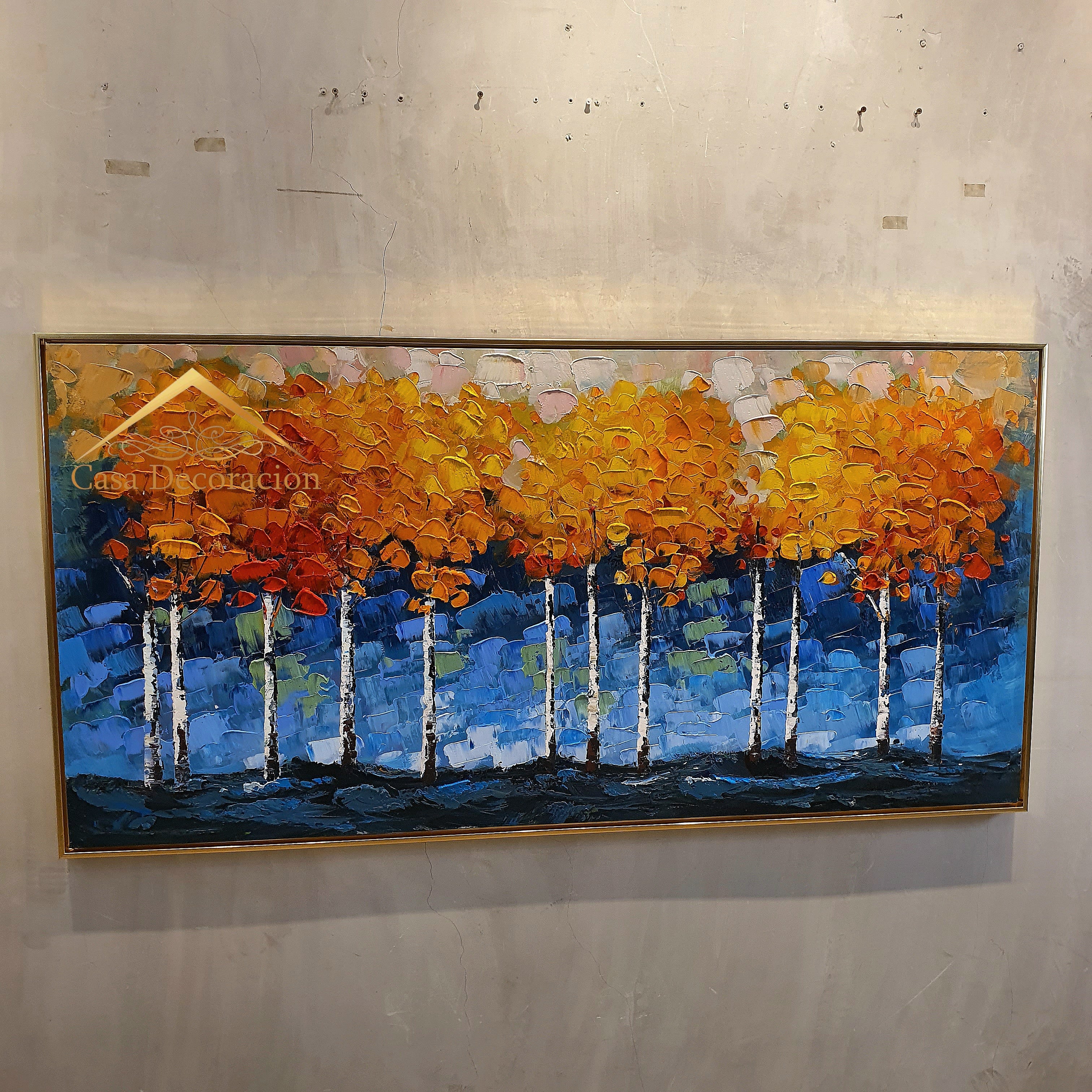 Birch Tree Handmade Painting