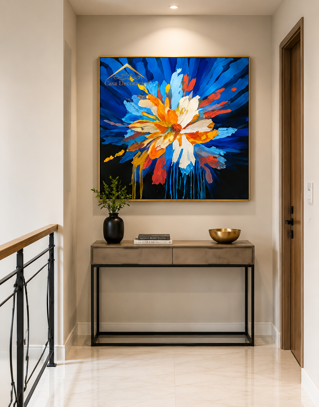 Colored Flower Abstract Painting (Portrait)