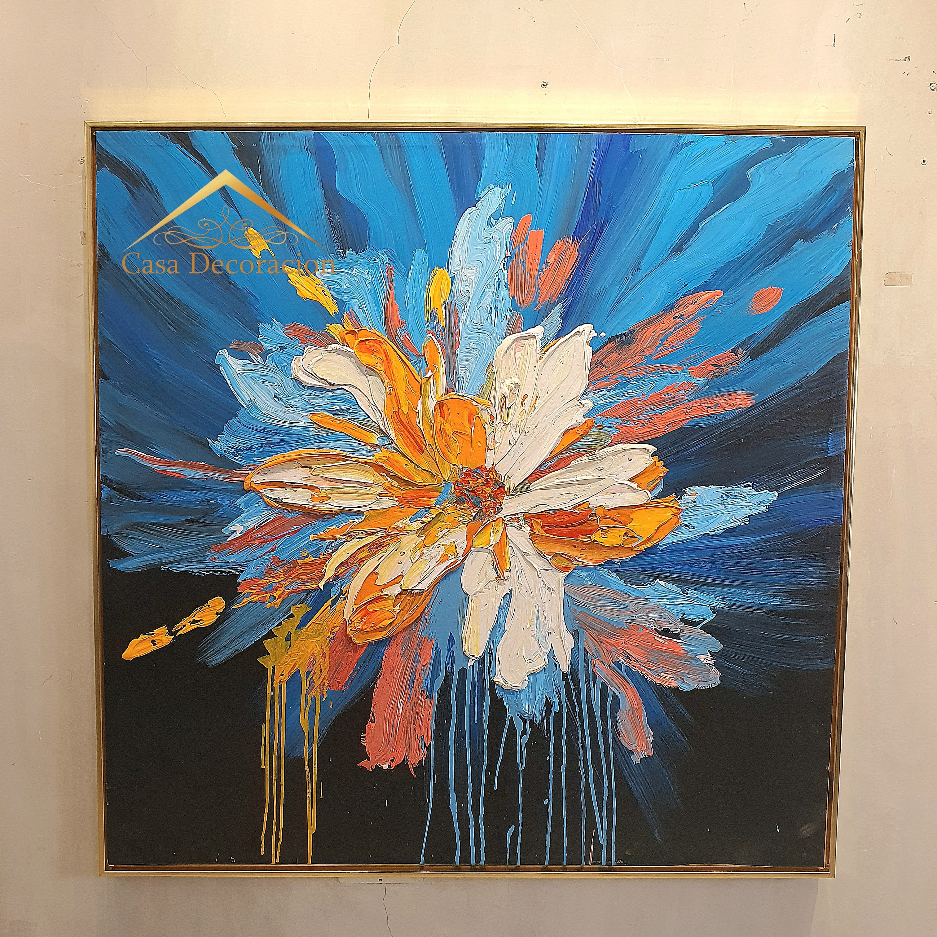 Colored Flower Abstract Painting (Portrait)