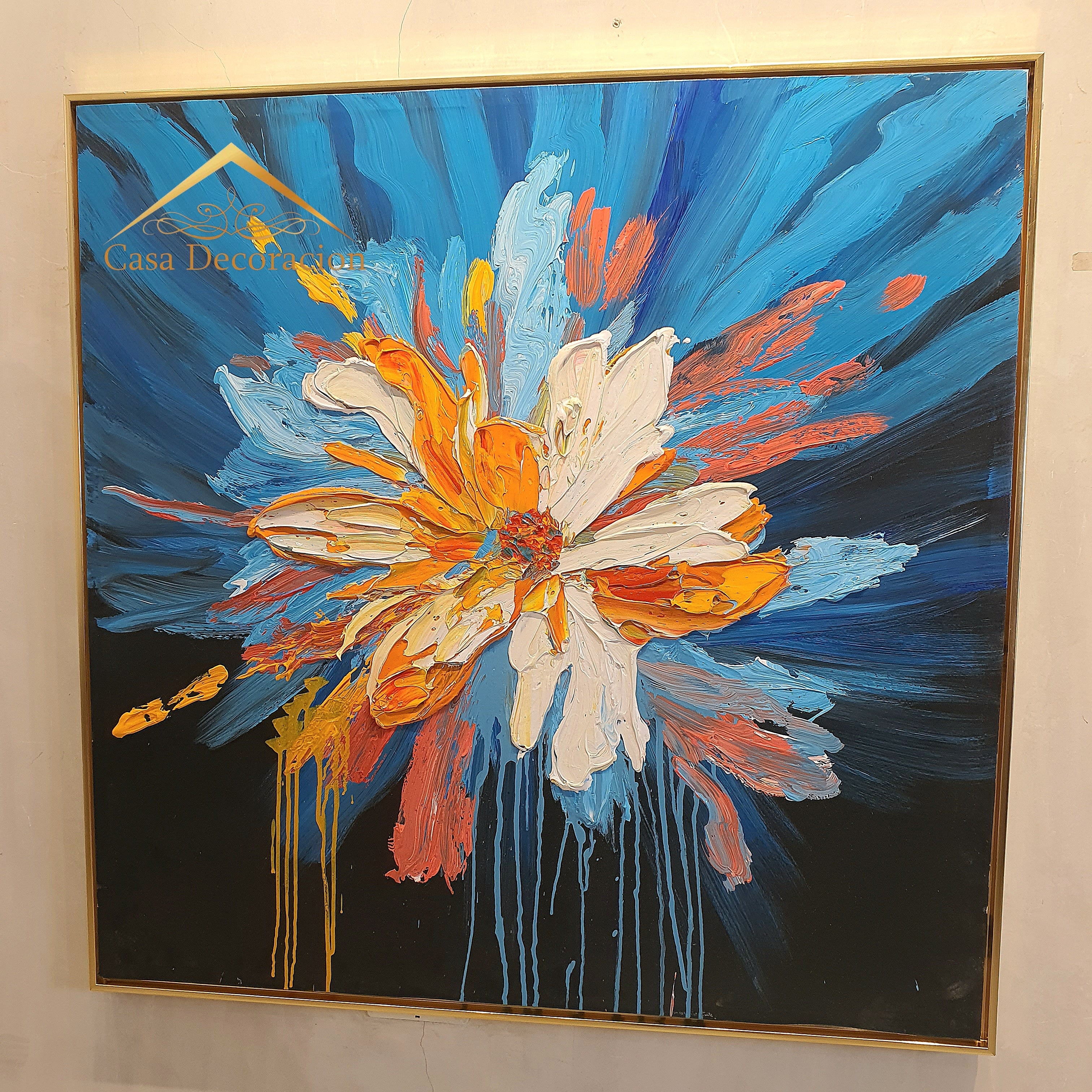 Colored Flower Abstract Painting (Portrait)