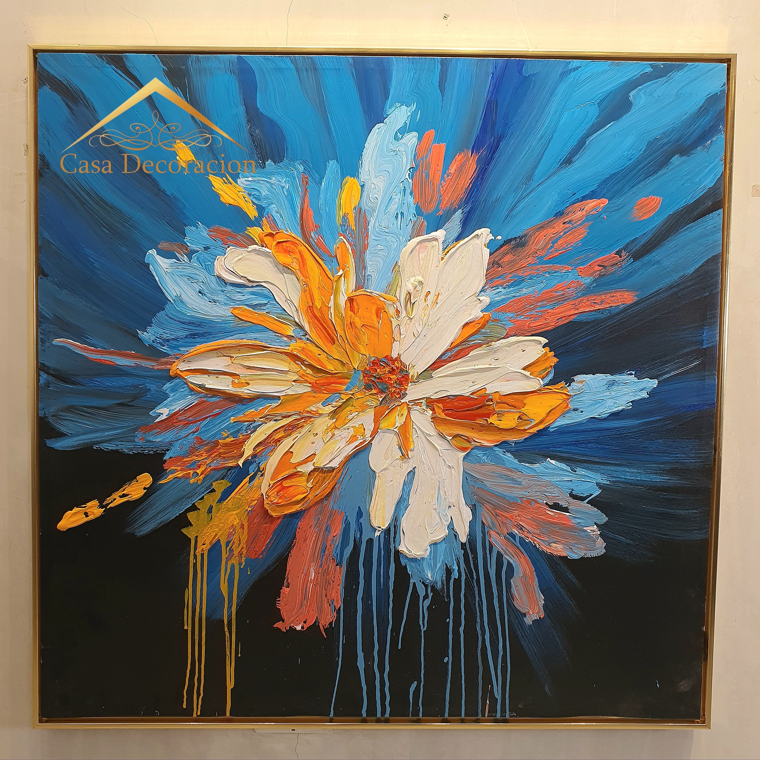 Colored Flower Abstract Painting (Portrait)