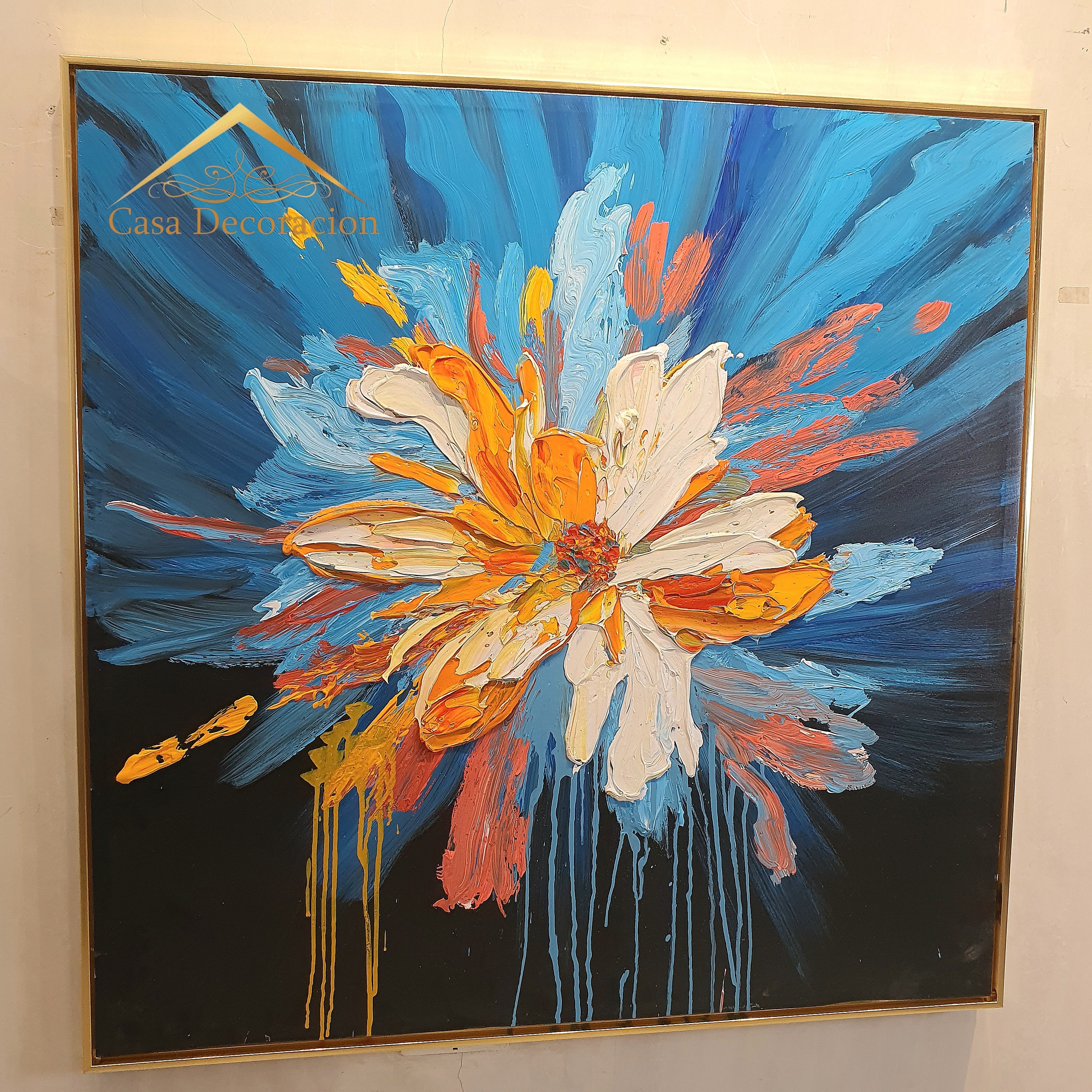 Colored Flower Abstract Painting (Portrait)