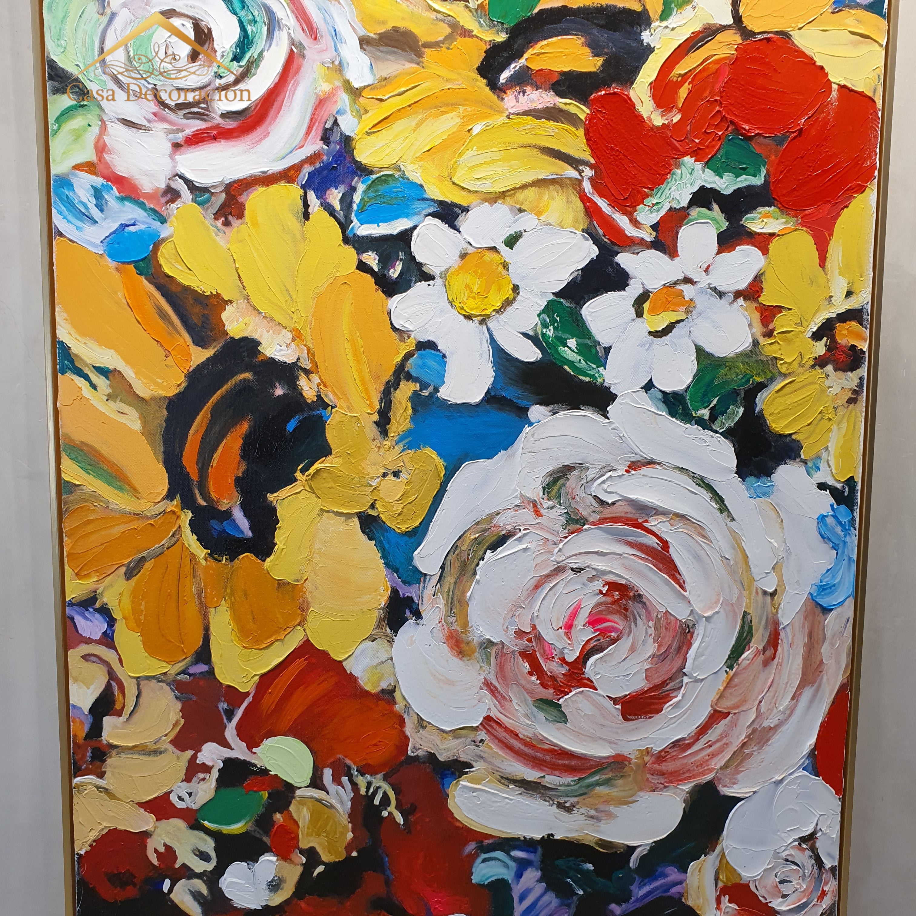 Colorful Flowers Handmade Painting