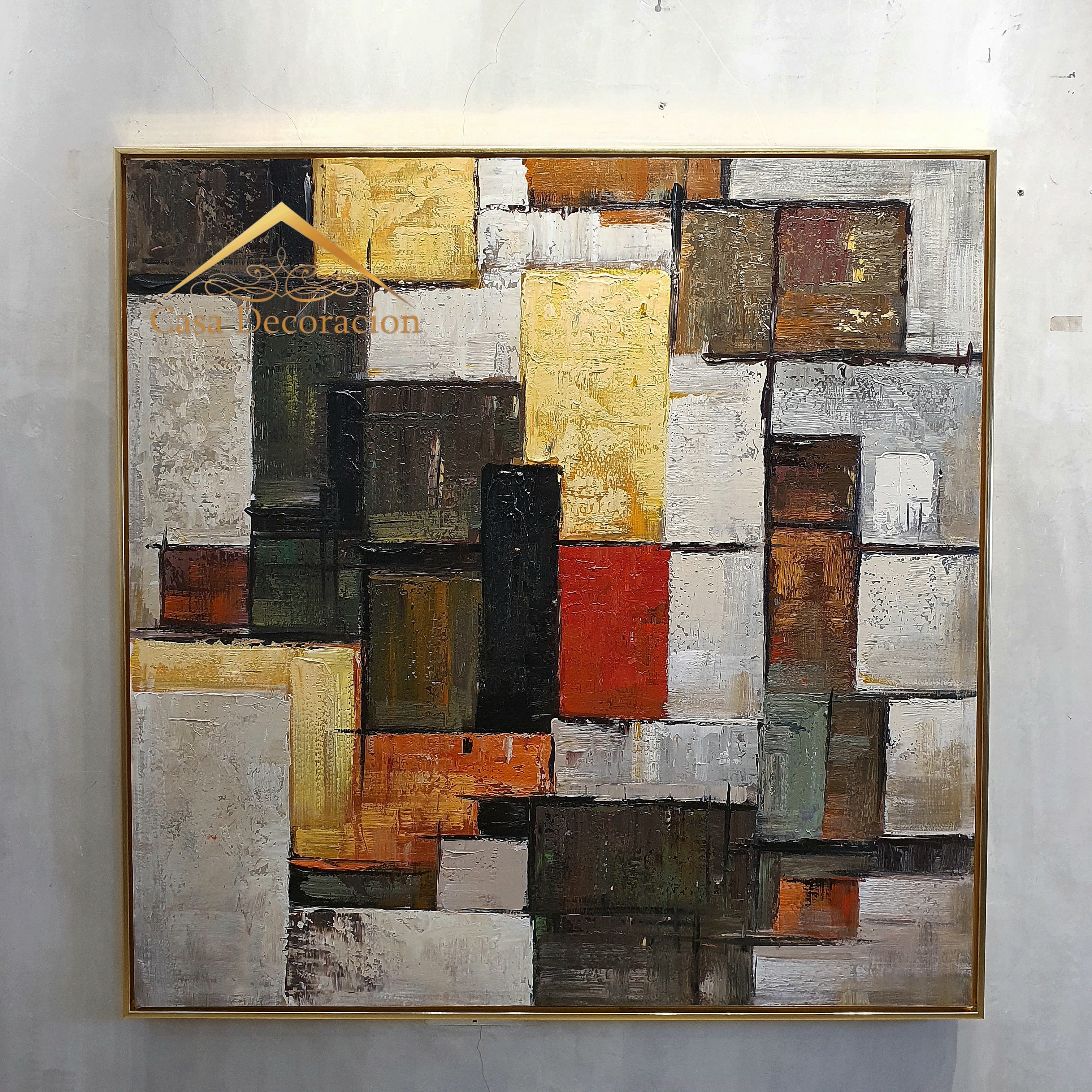 Colored Geometric Abstract Painting