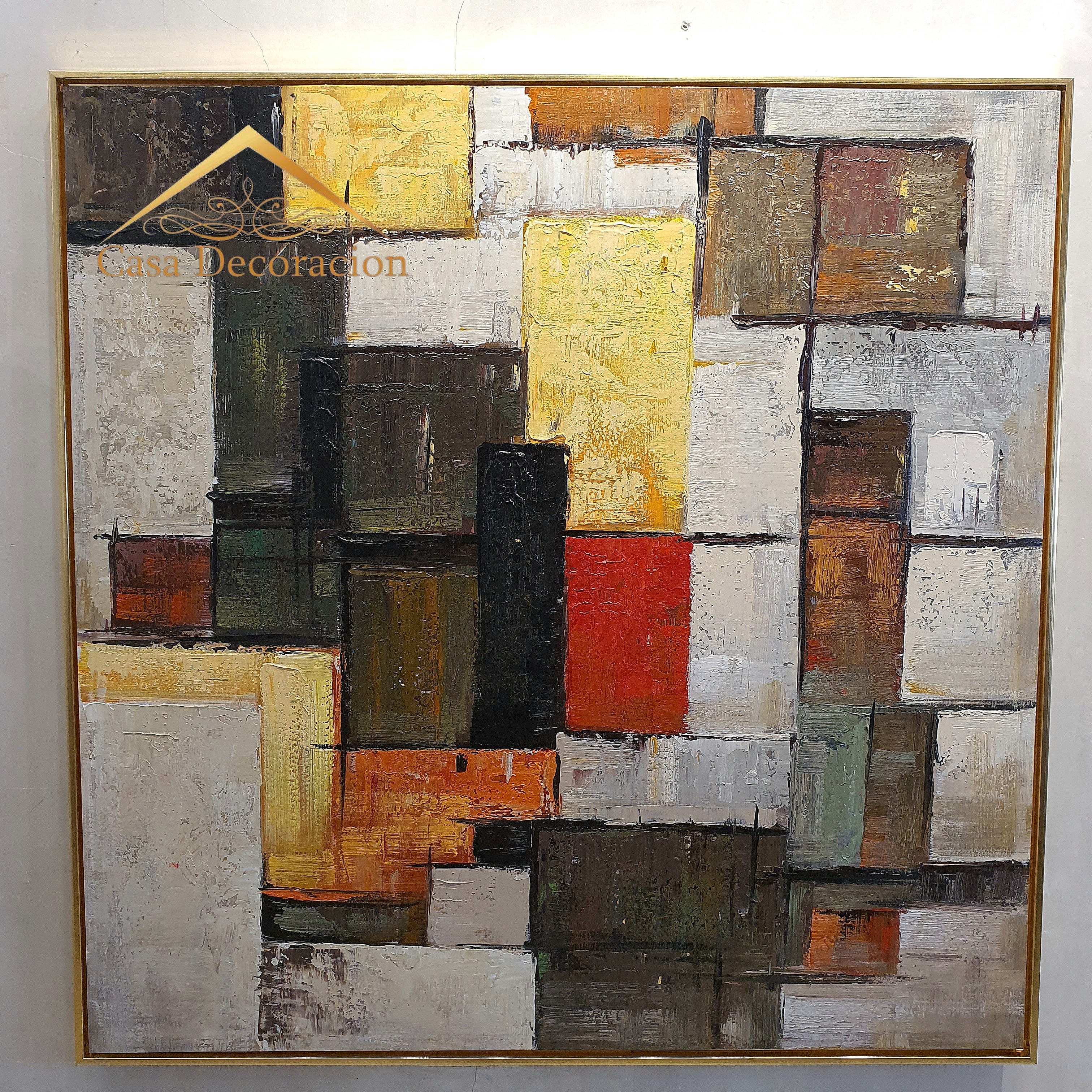 Colored Geometric Abstract Painting
