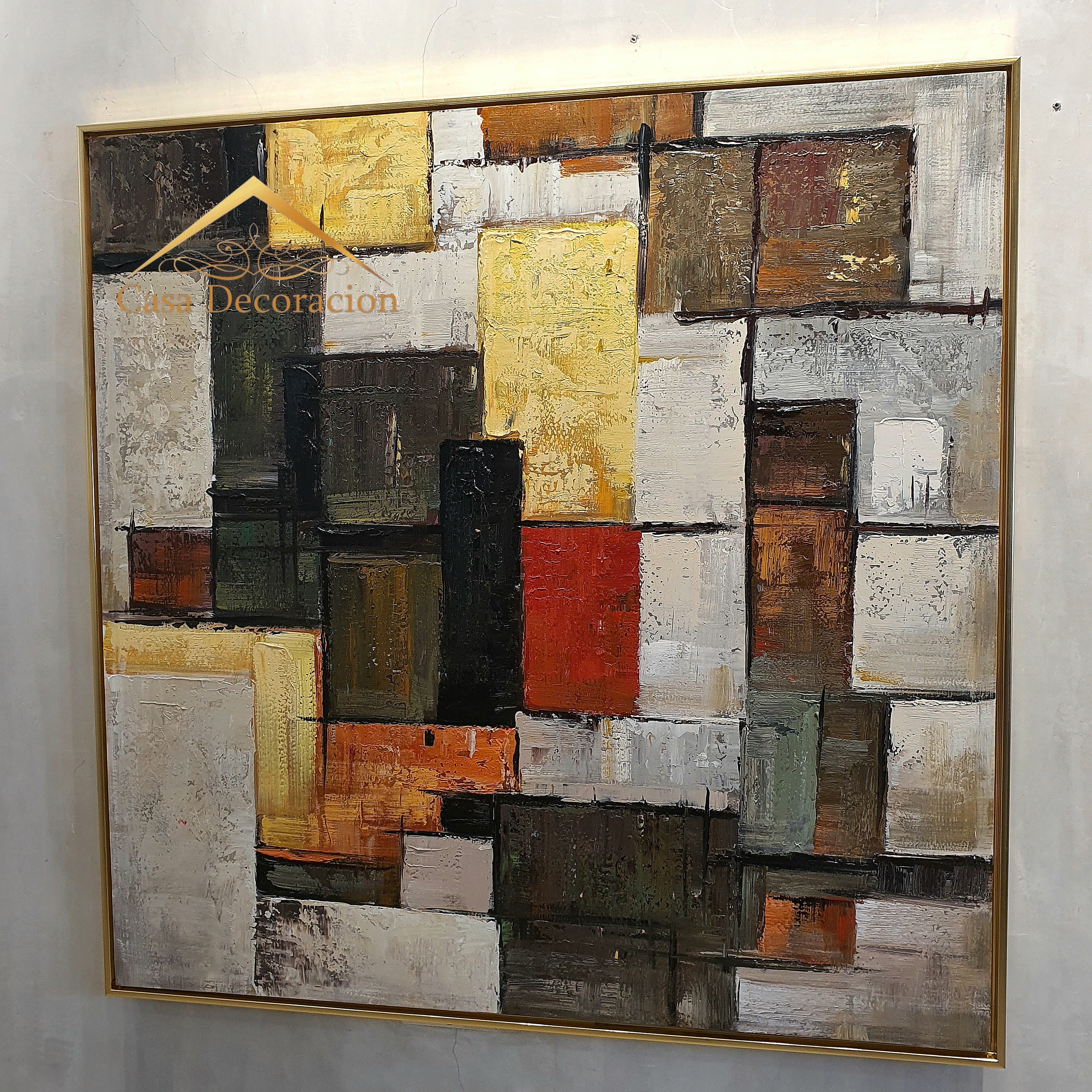 Colored Geometric Abstract Painting