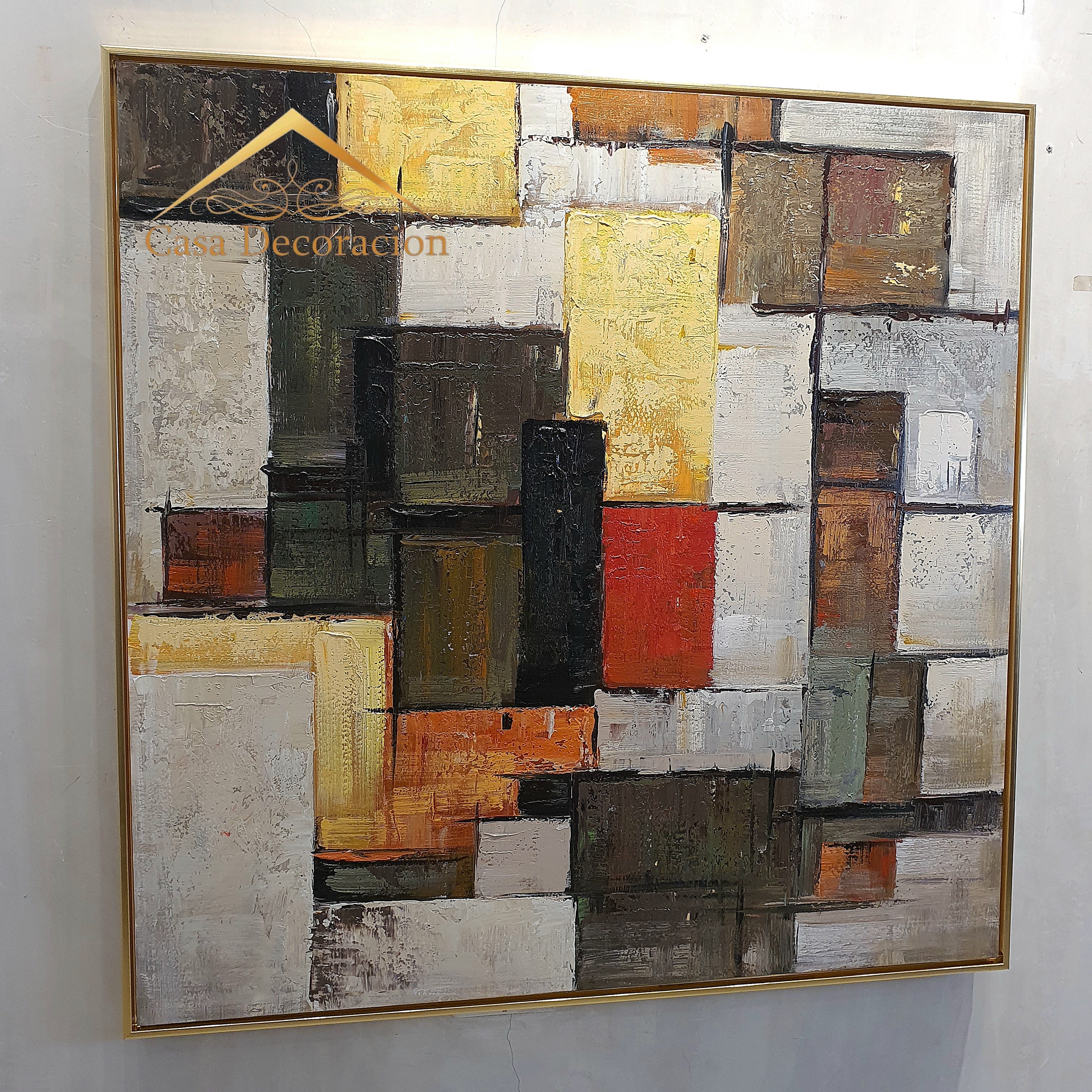 Colored Geometric Abstract Painting