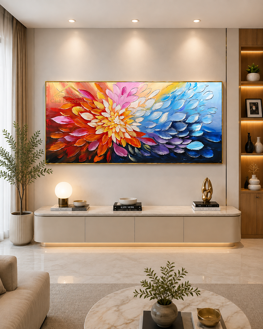 Colorful Petal Handmade Painting (Portrait)