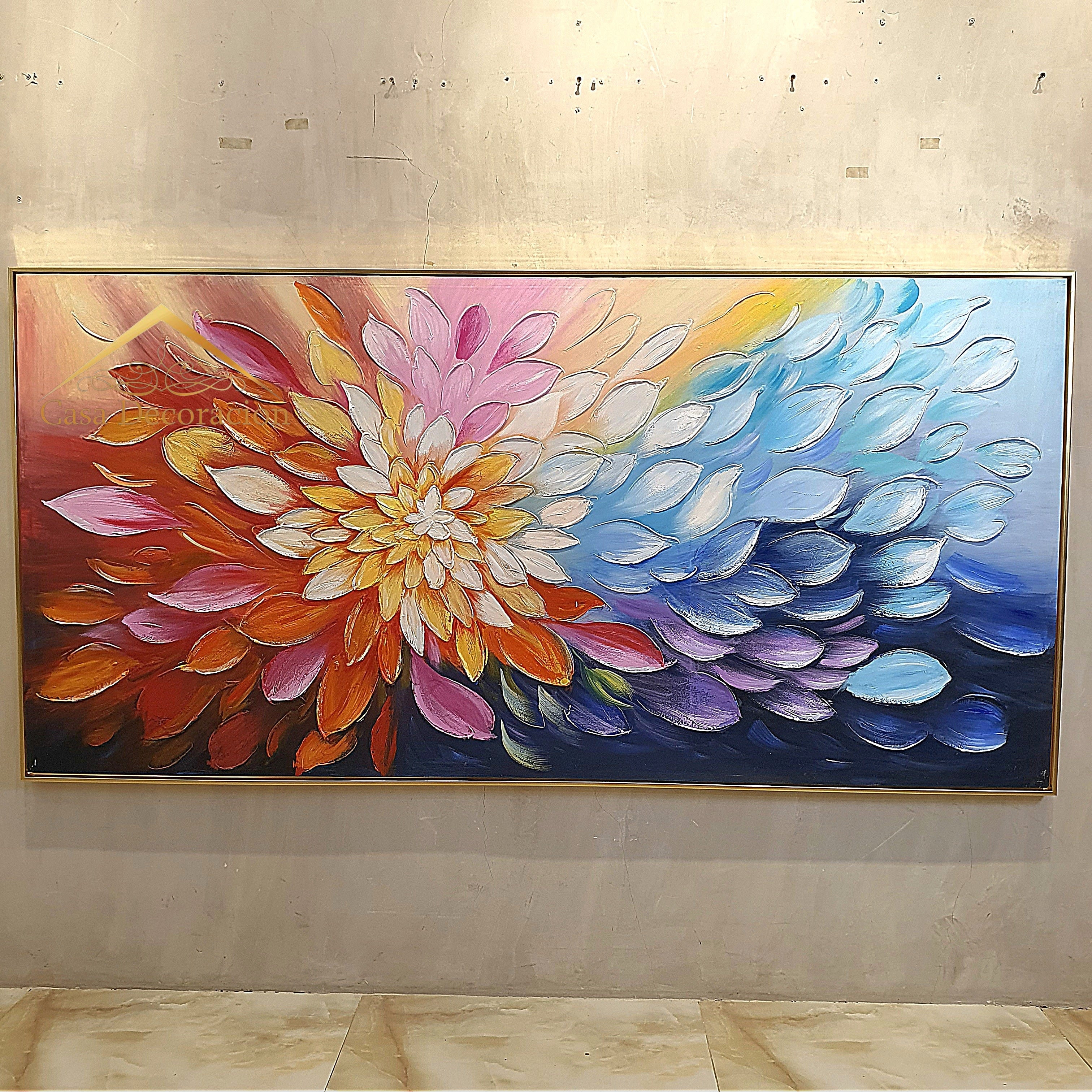 Colorful Petal Handmade Painting