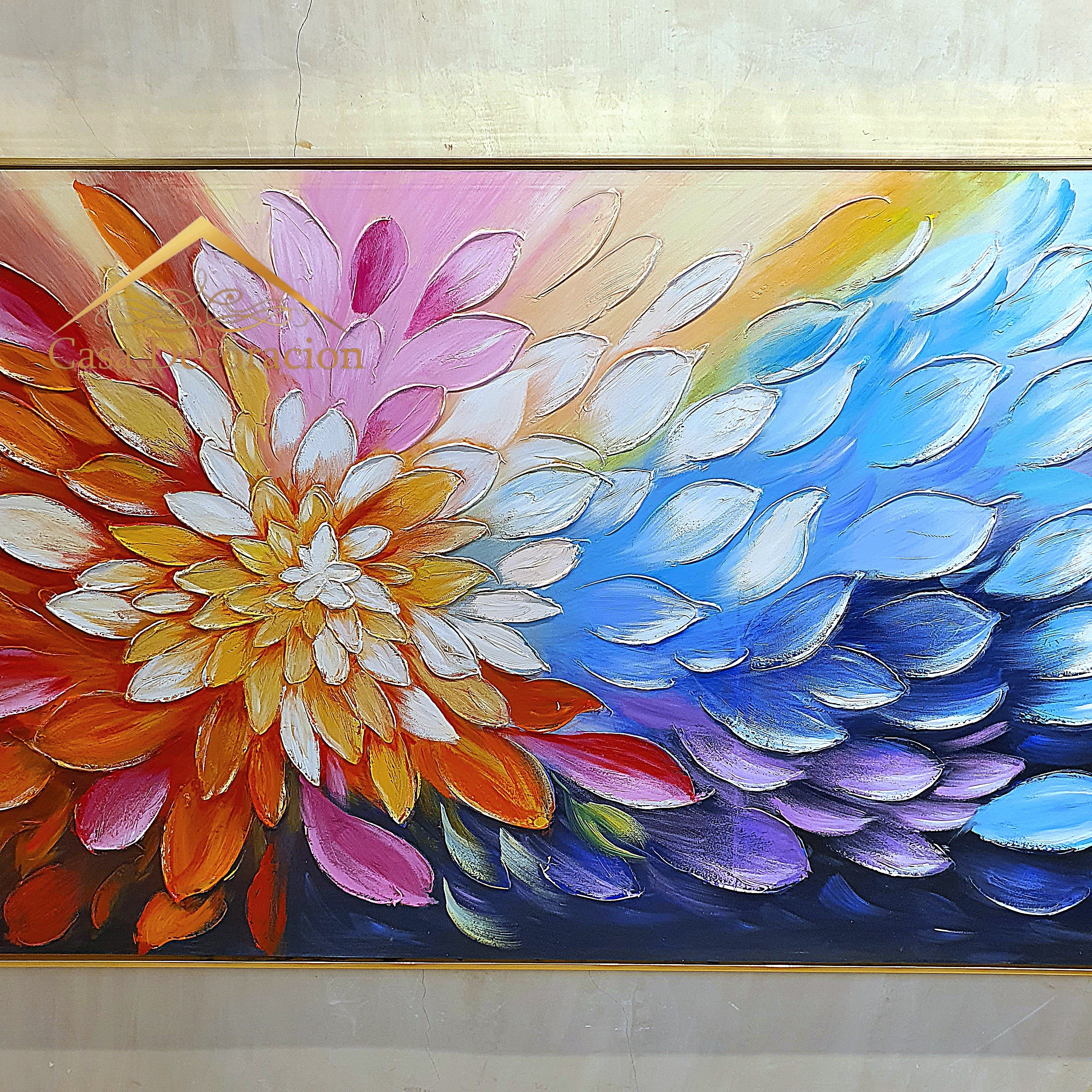 Colorful Petal Handmade Painting