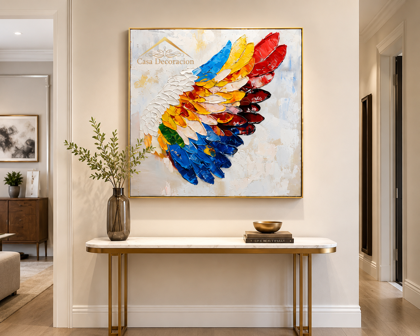 Colorful Wings Handmade Painting (Portrait)