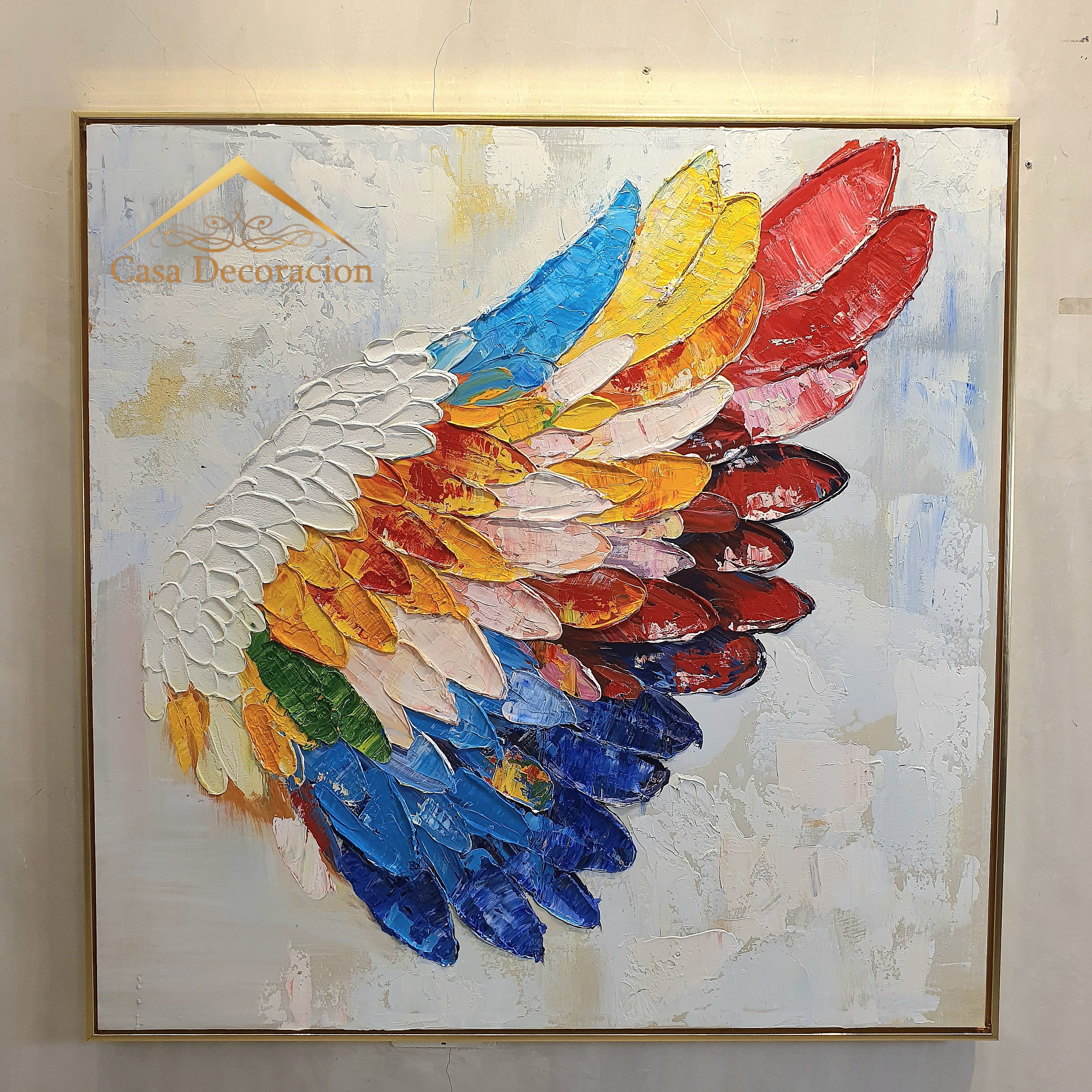 Colorful Wings Handmade Painting