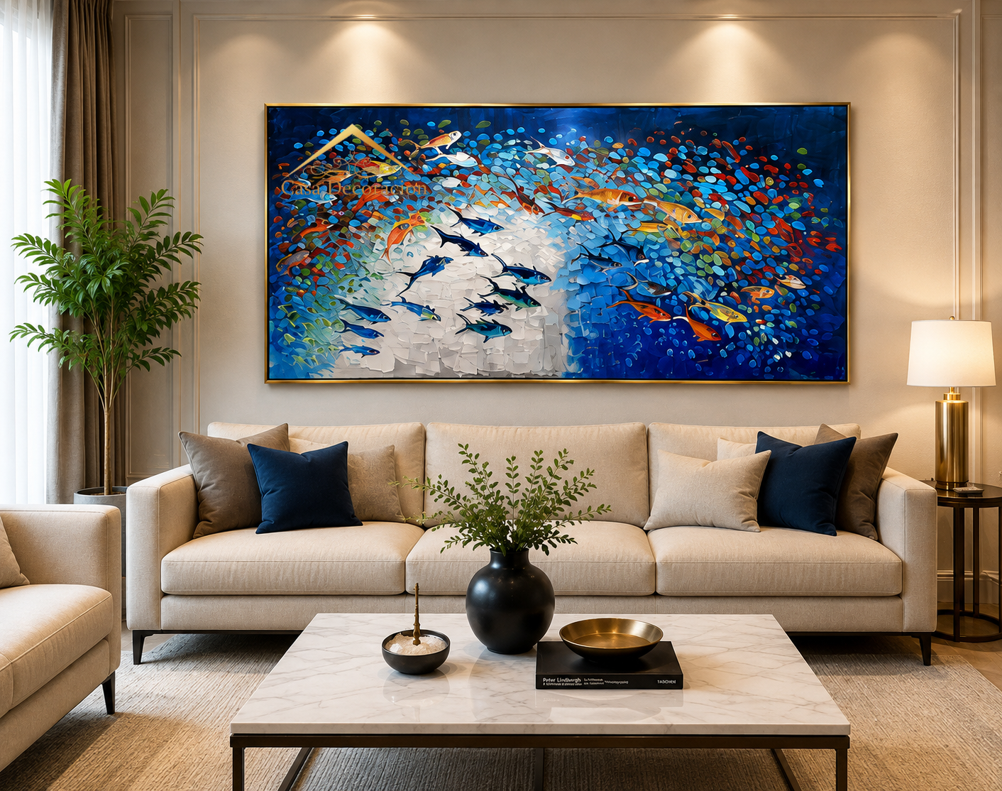 Fish Life Handmade Painting (Landscape)