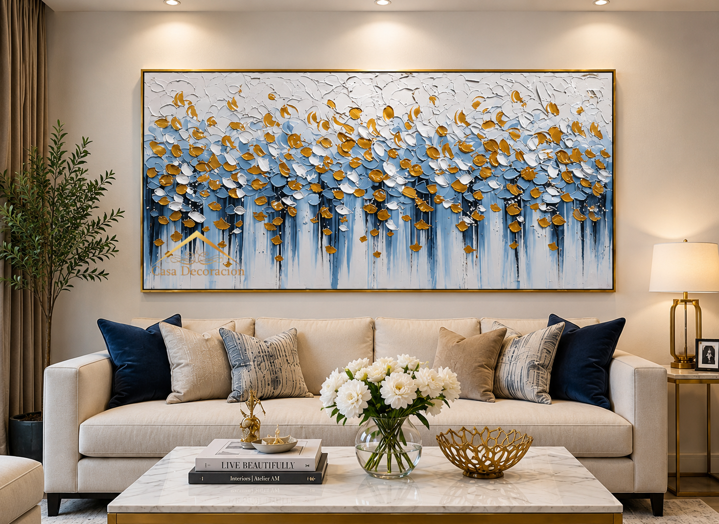 Falling Petals Handmade Painting (Landscape)
