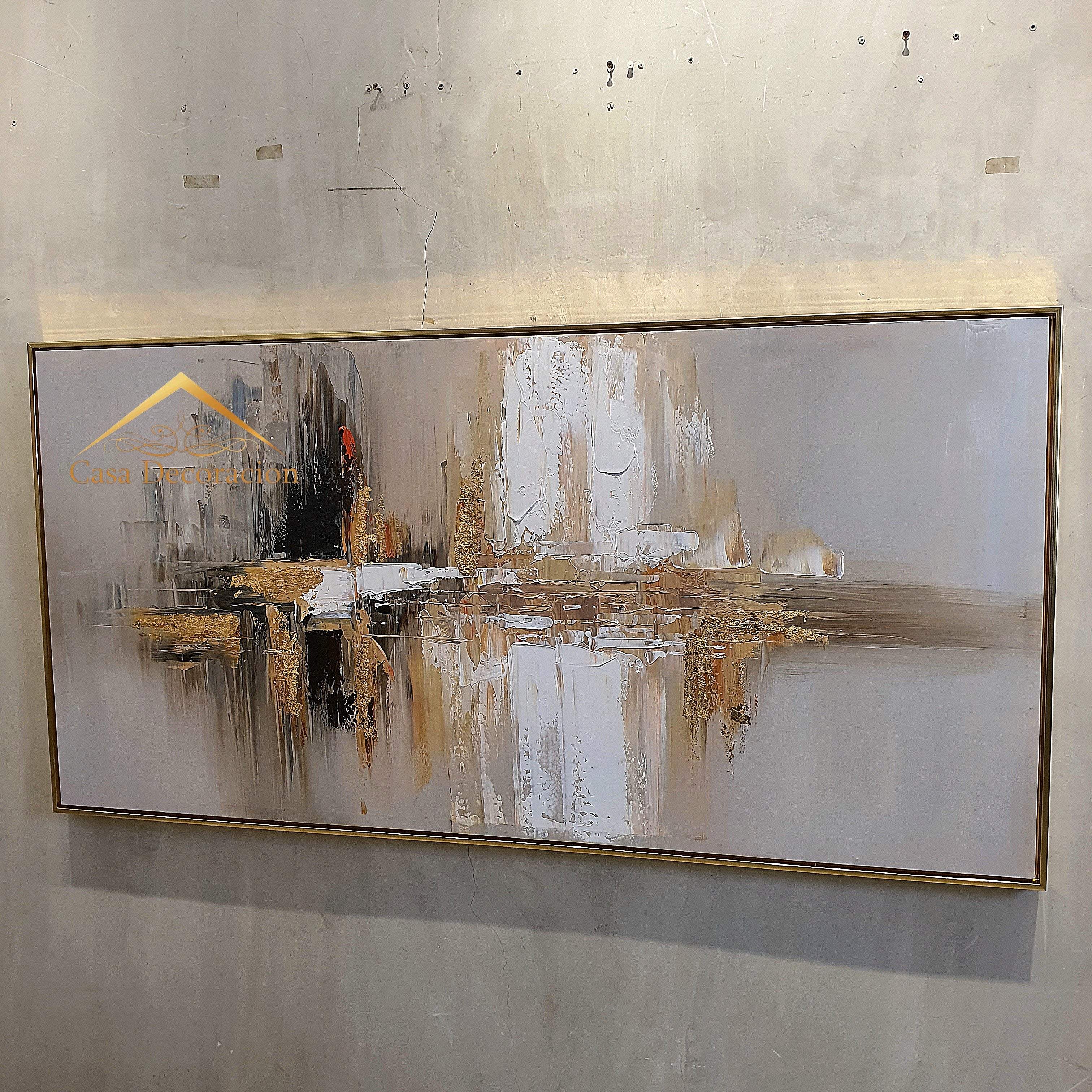 Gold Abstract Horizon Handmade Painting