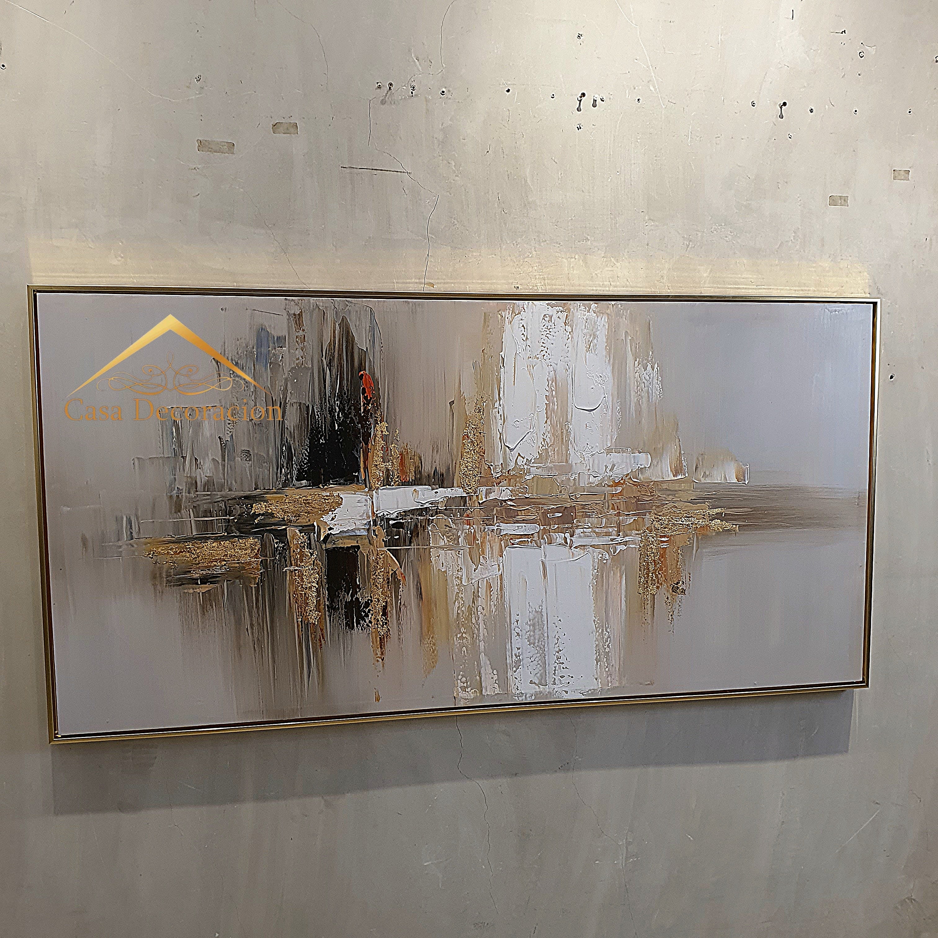 Gold Abstract Horizon Handmade Painting