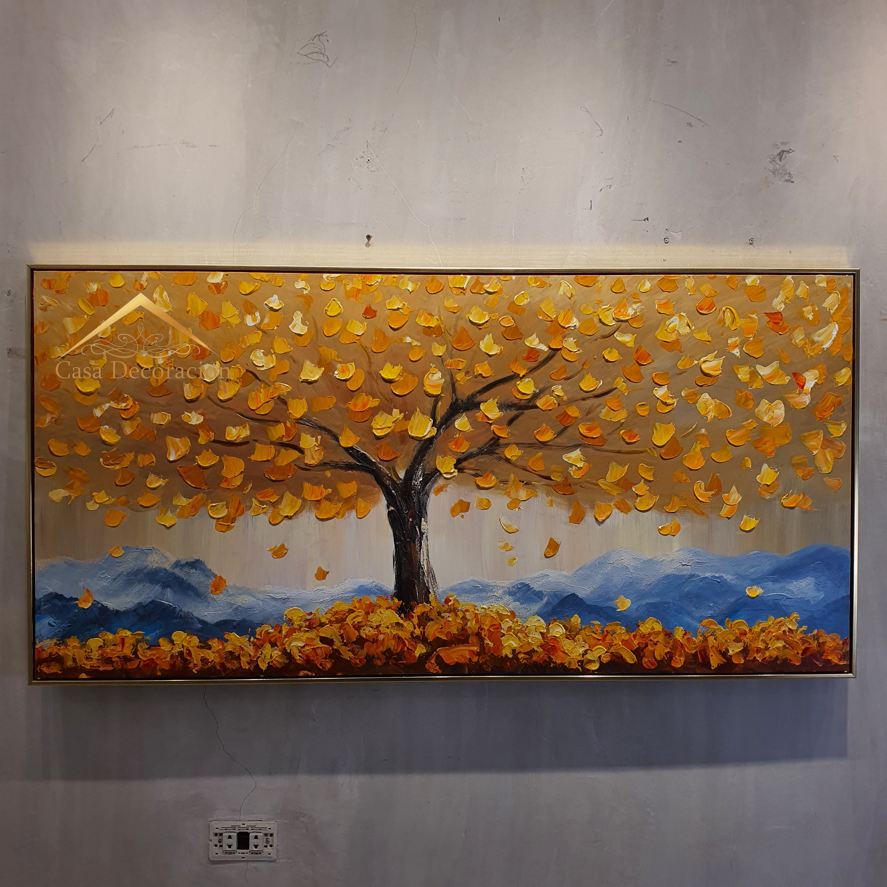 Golden Money Tree Nature Handmade Painting