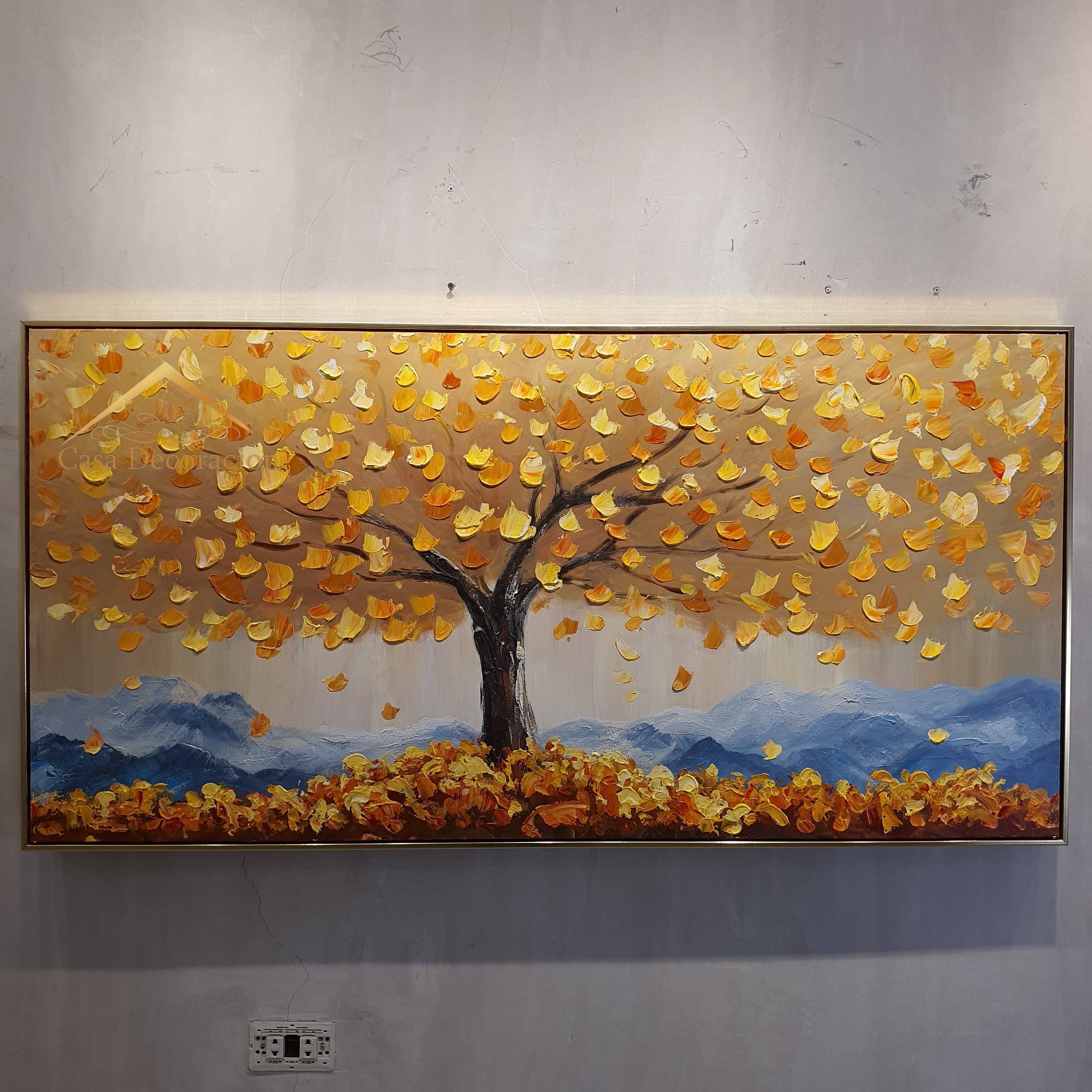 Golden Money Tree Nature Handmade Painting