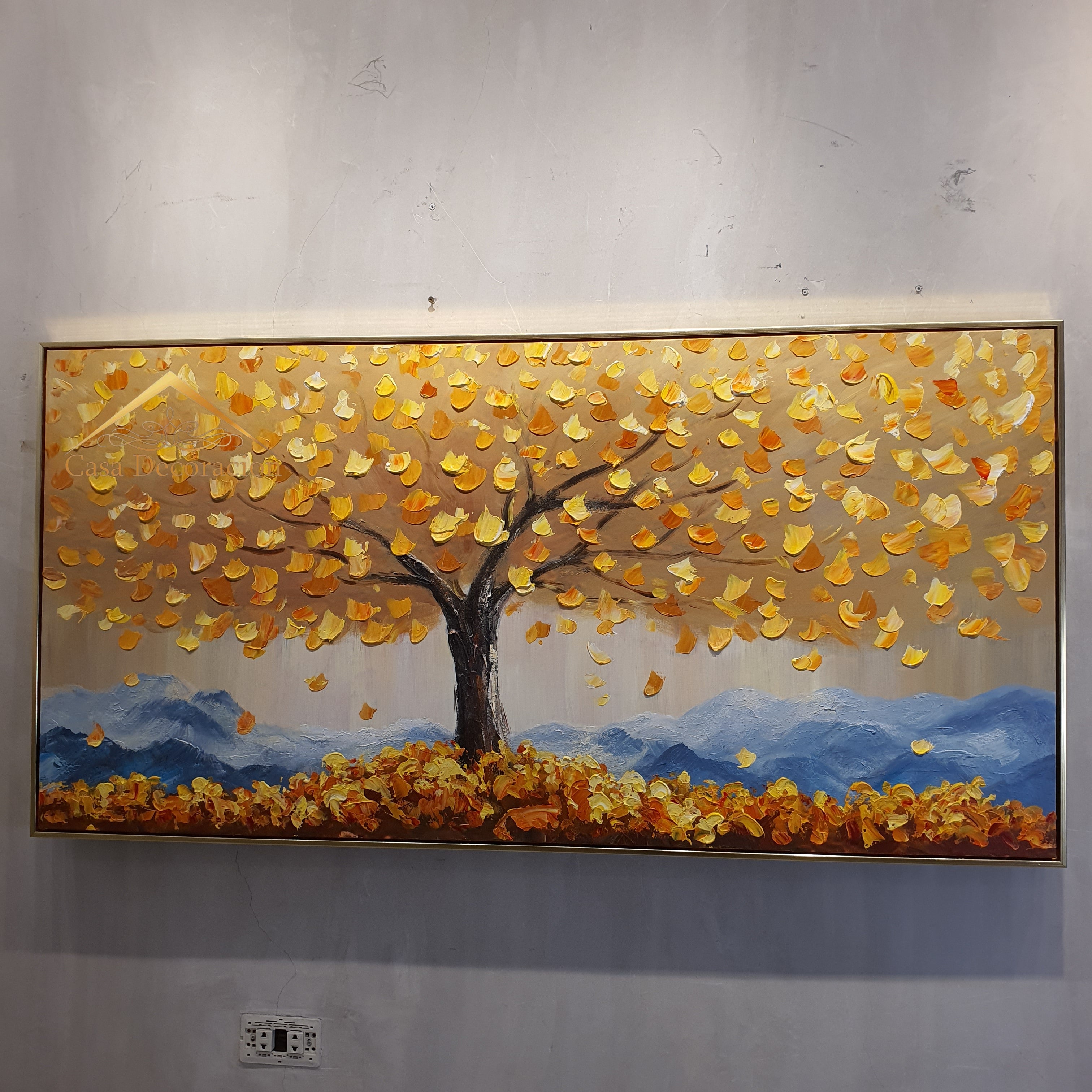 Golden Money Tree Nature Handmade Painting