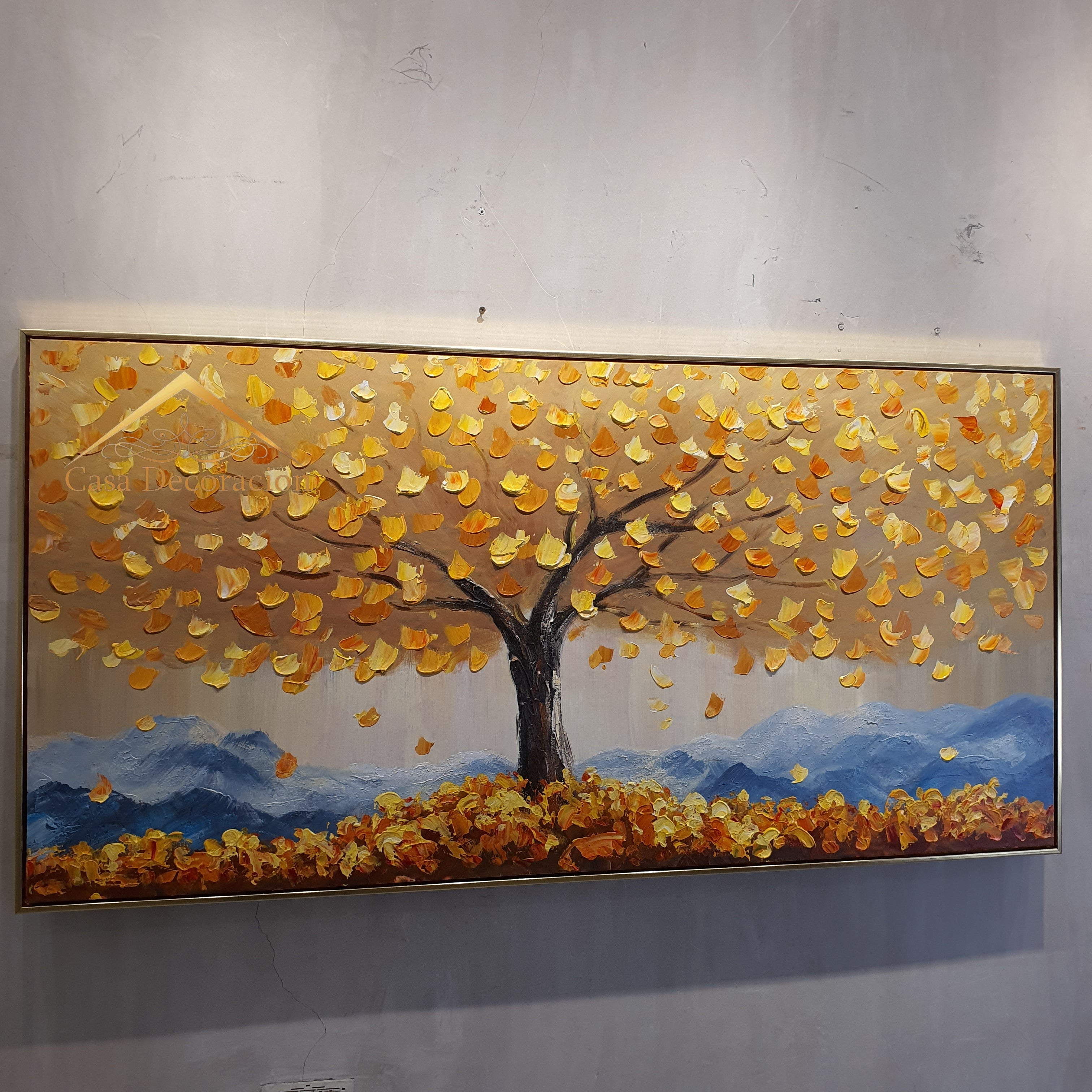 Golden Money Tree Nature Handmade Painting