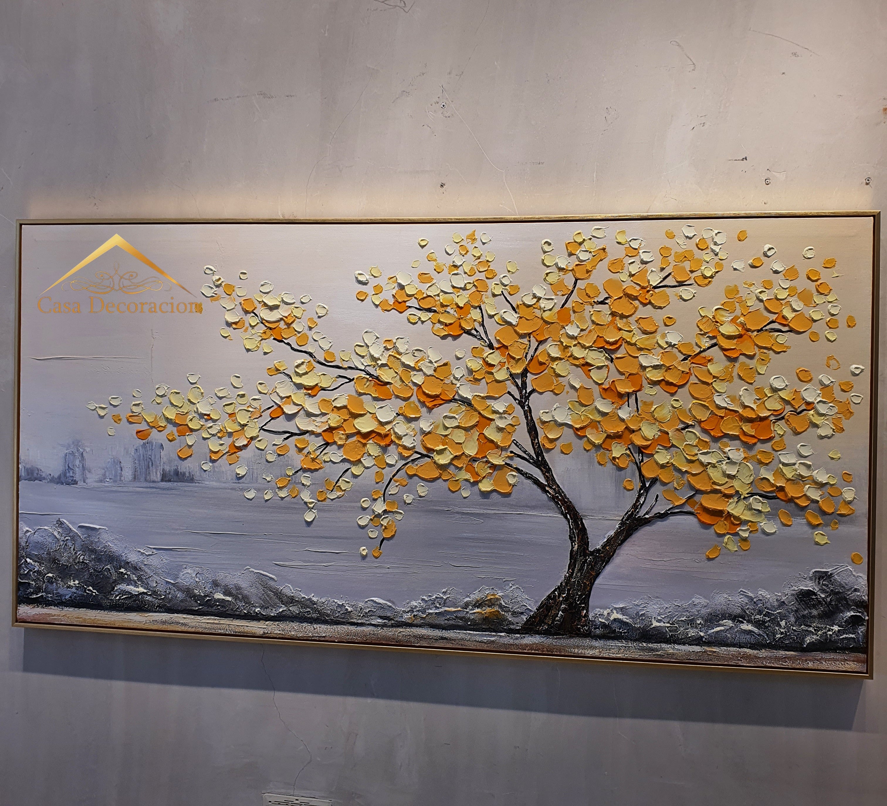 Golden Tree Handmade Painting