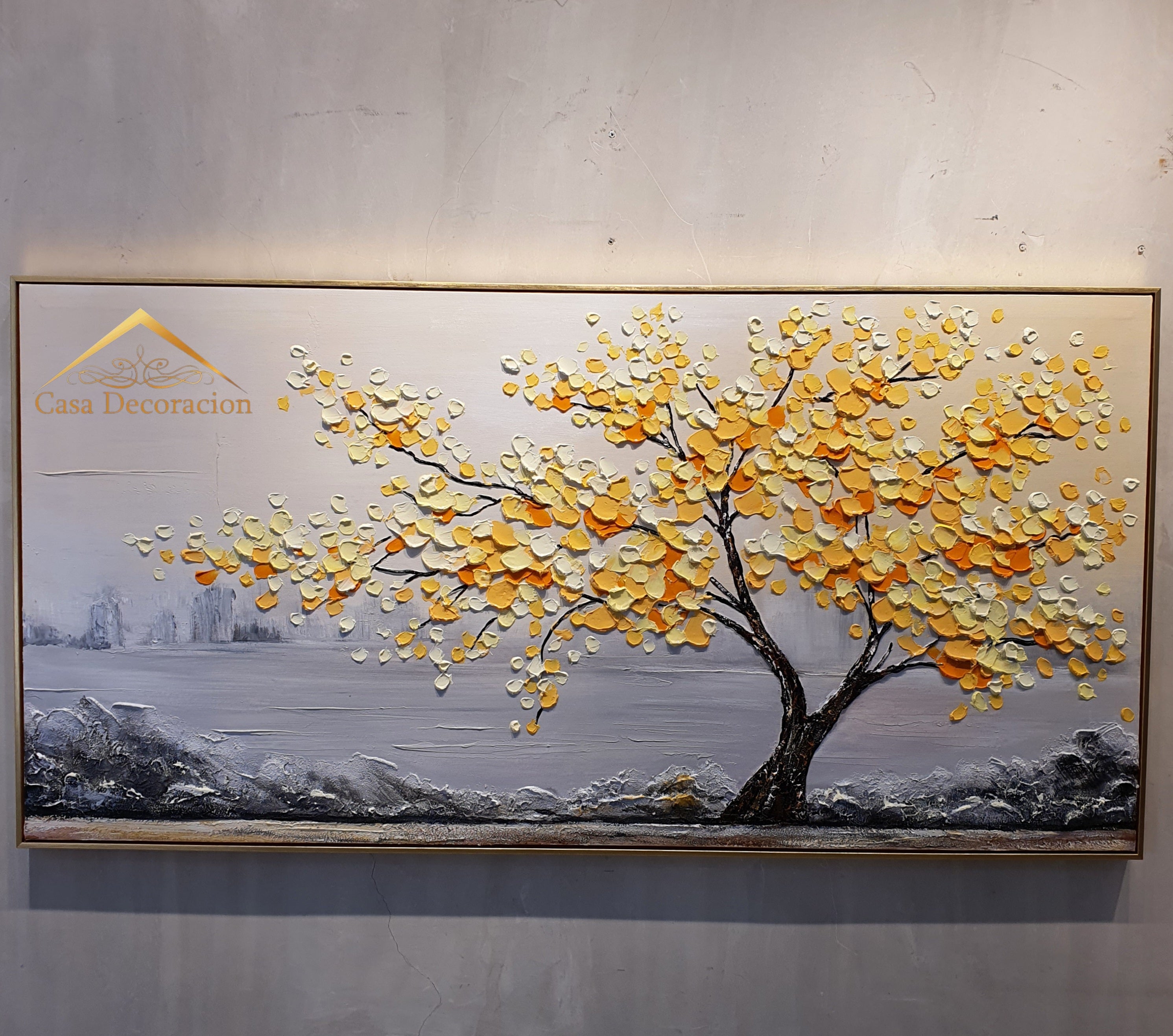 Golden Tree Handmade Painting