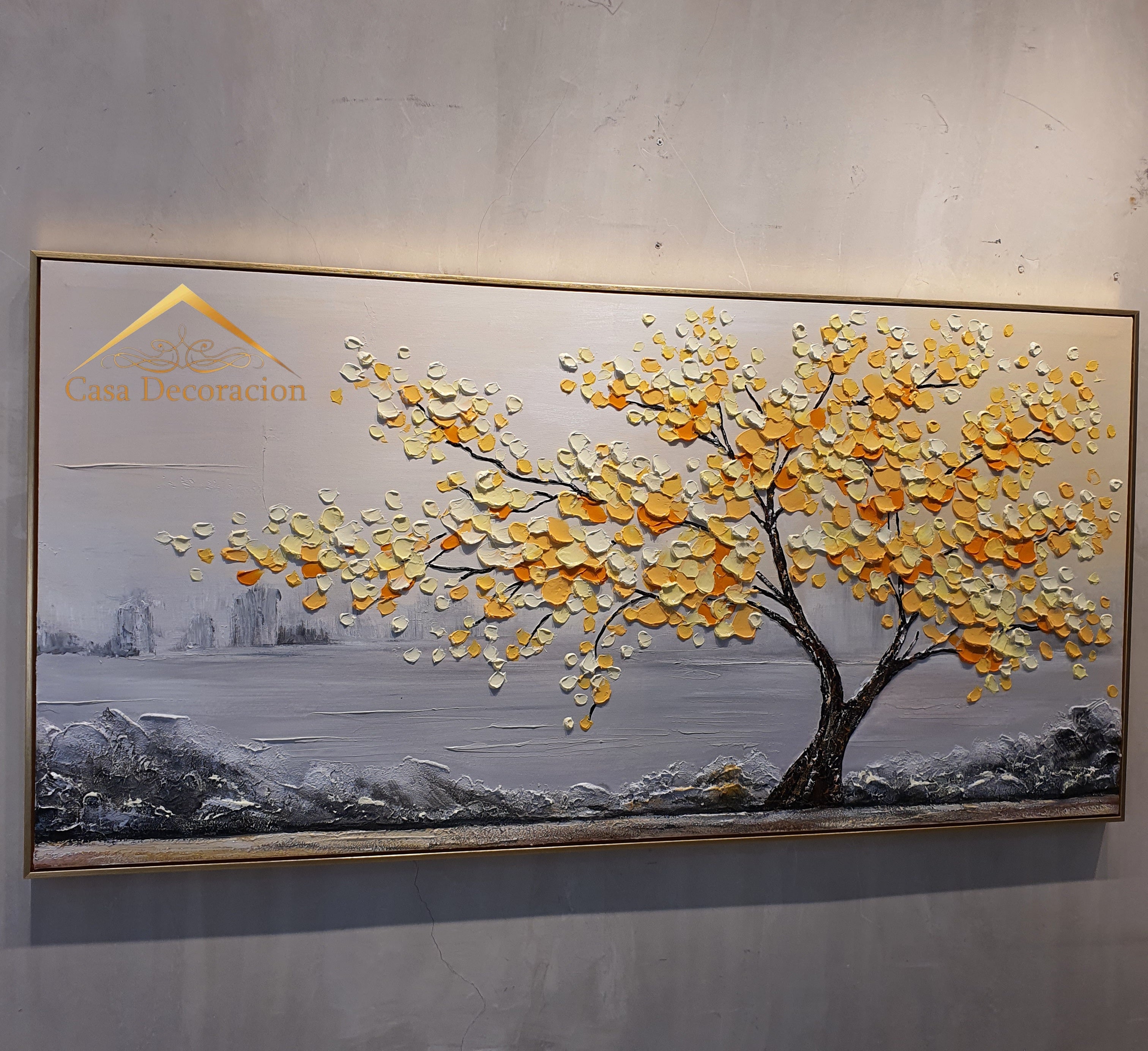 Golden Tree Handmade Painting
