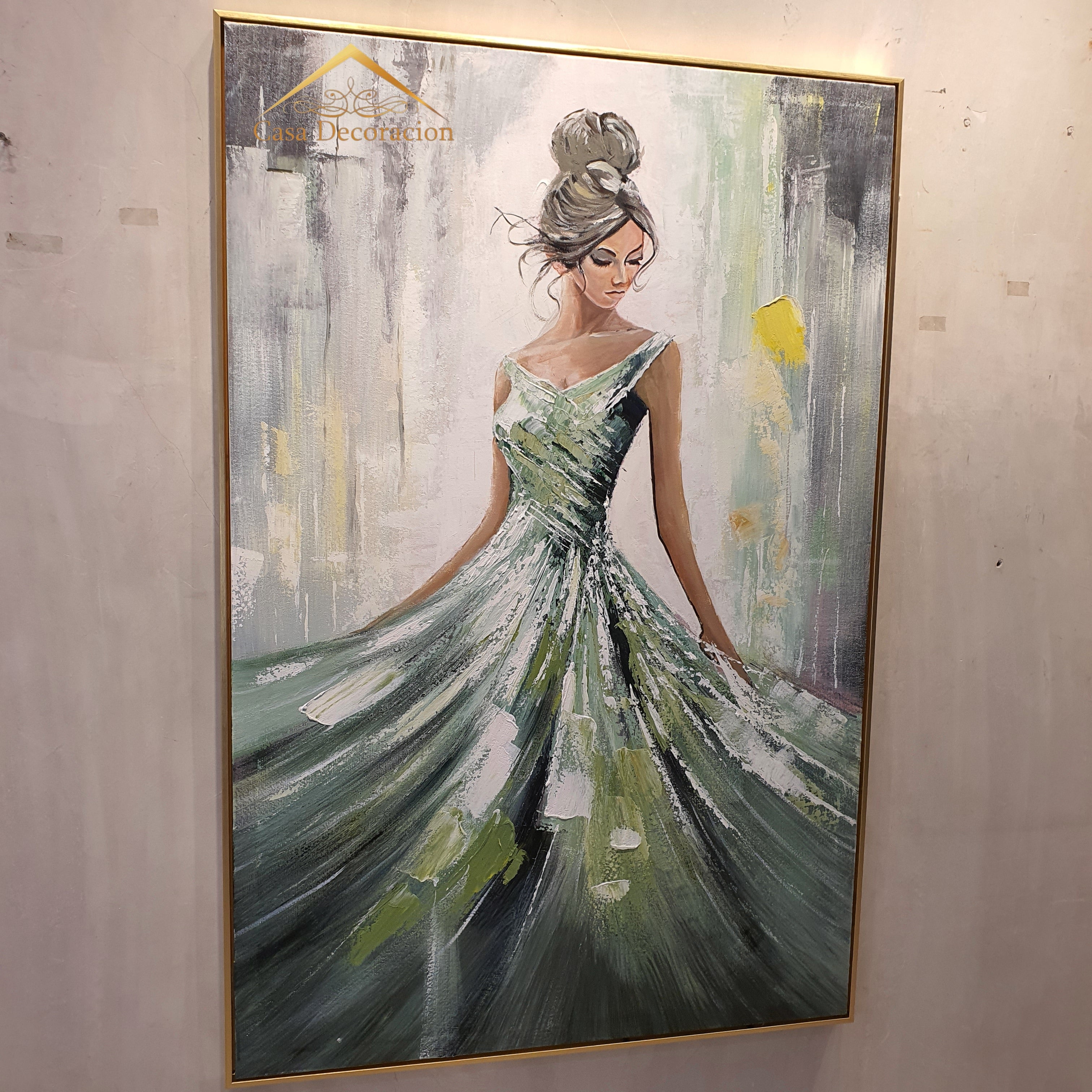 Lady in Gray Dress Painting
