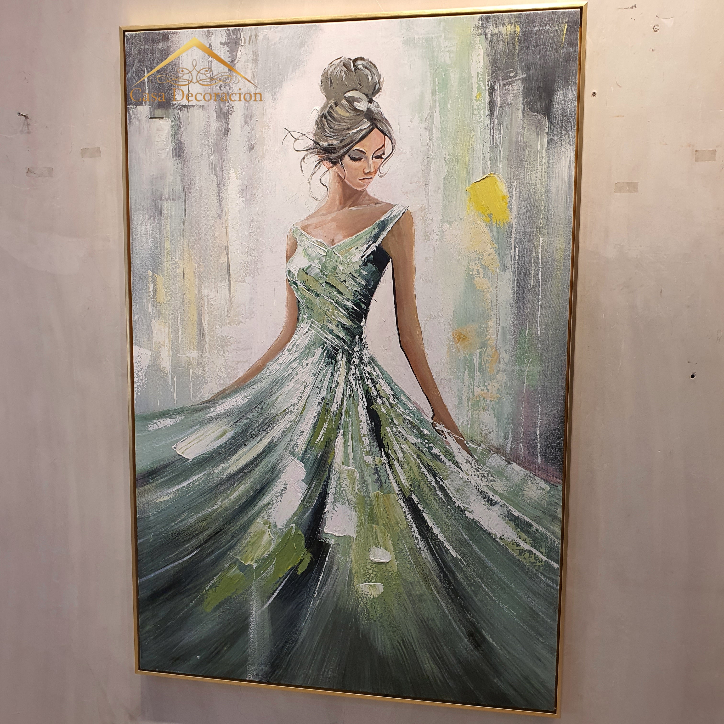 Lady in Gray Dress Painting