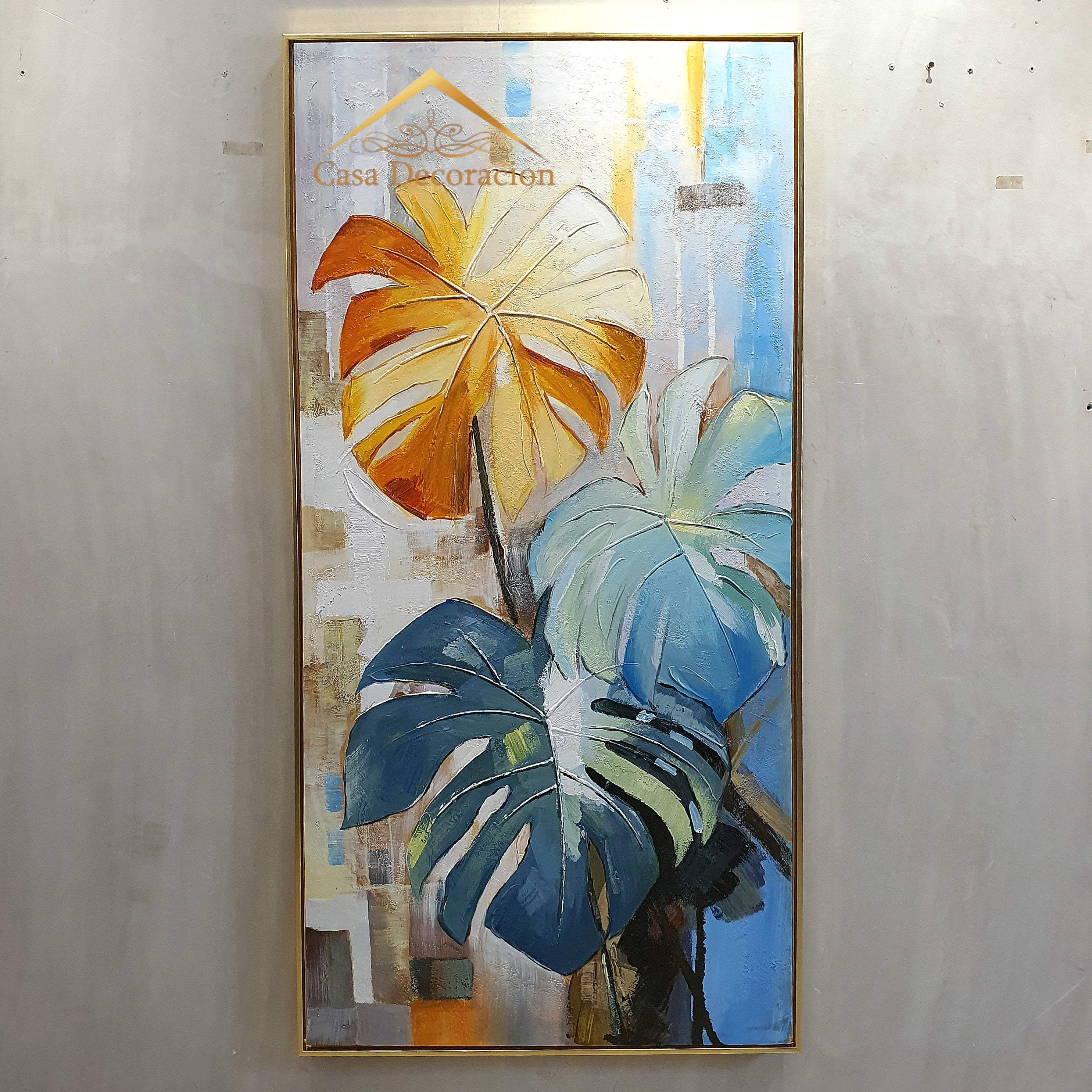 Monstera Portrait Handmade Painting