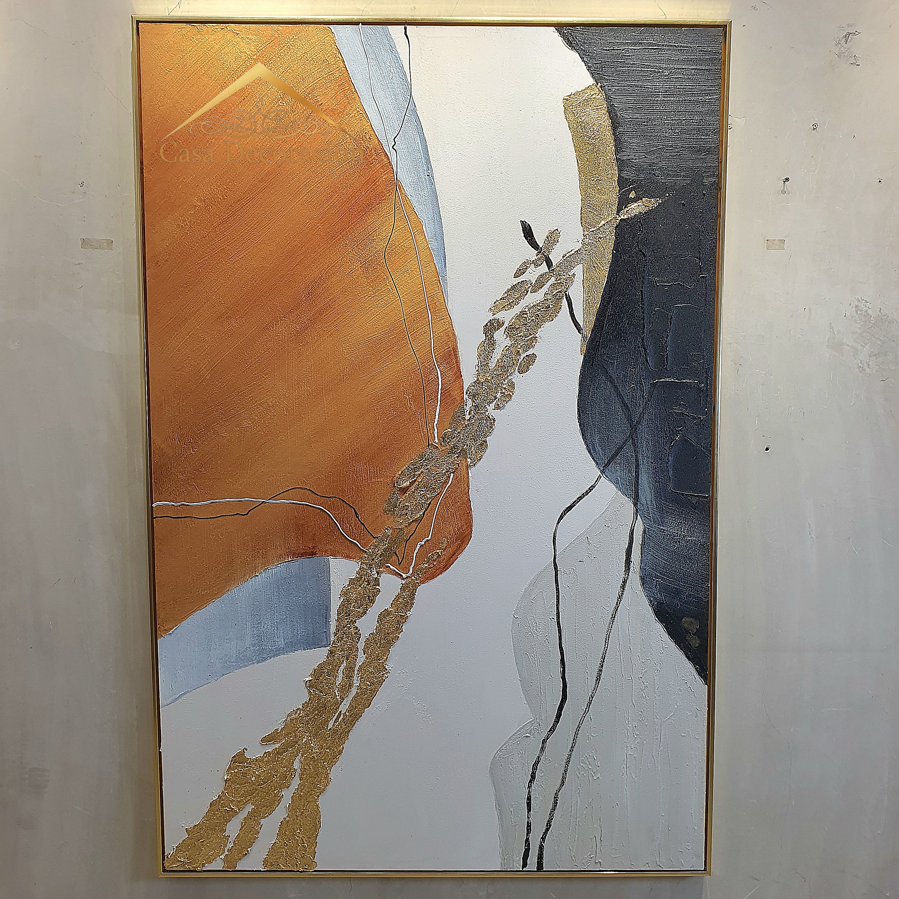 Orange Accent Handmade Painting