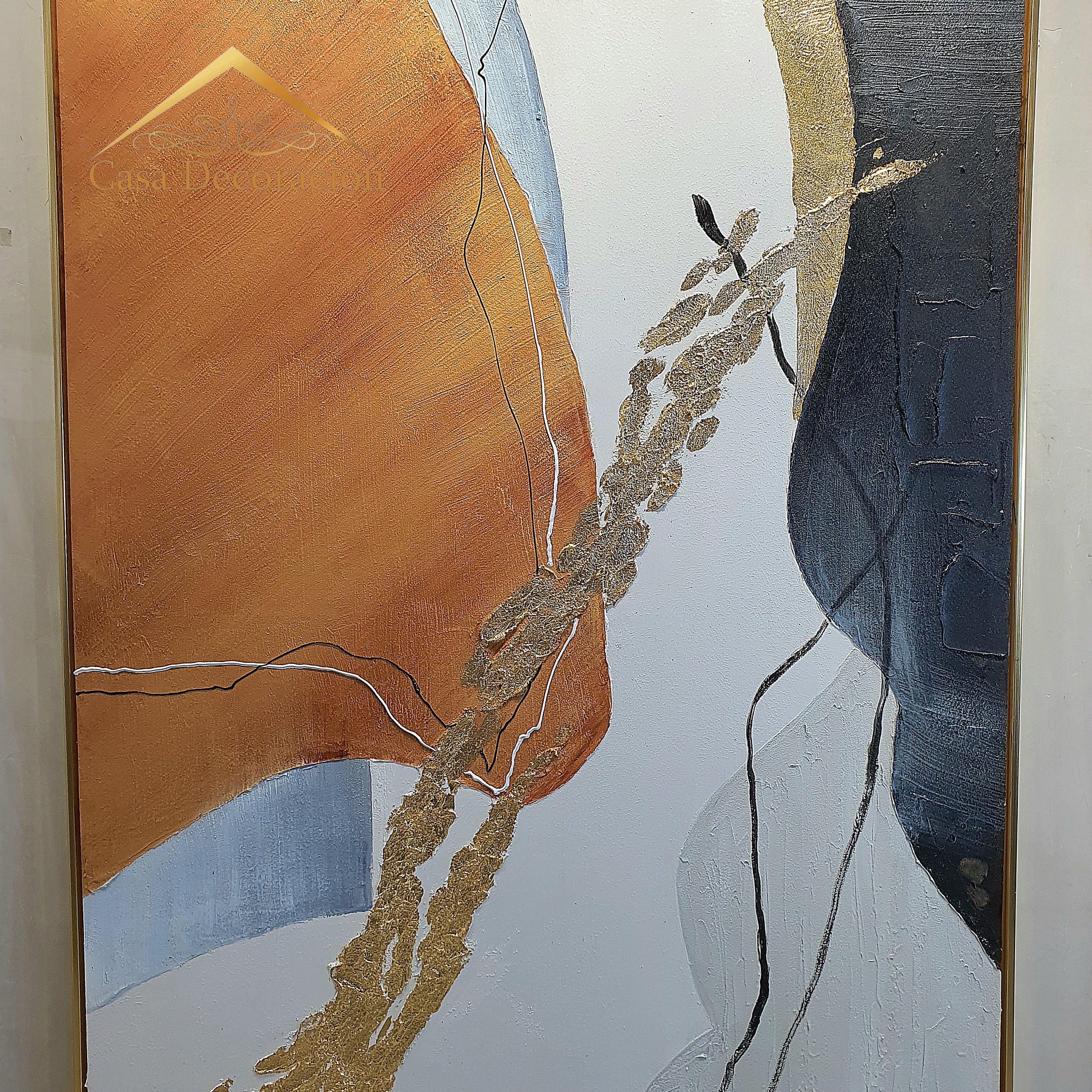 Orange Accent Handmade Painting