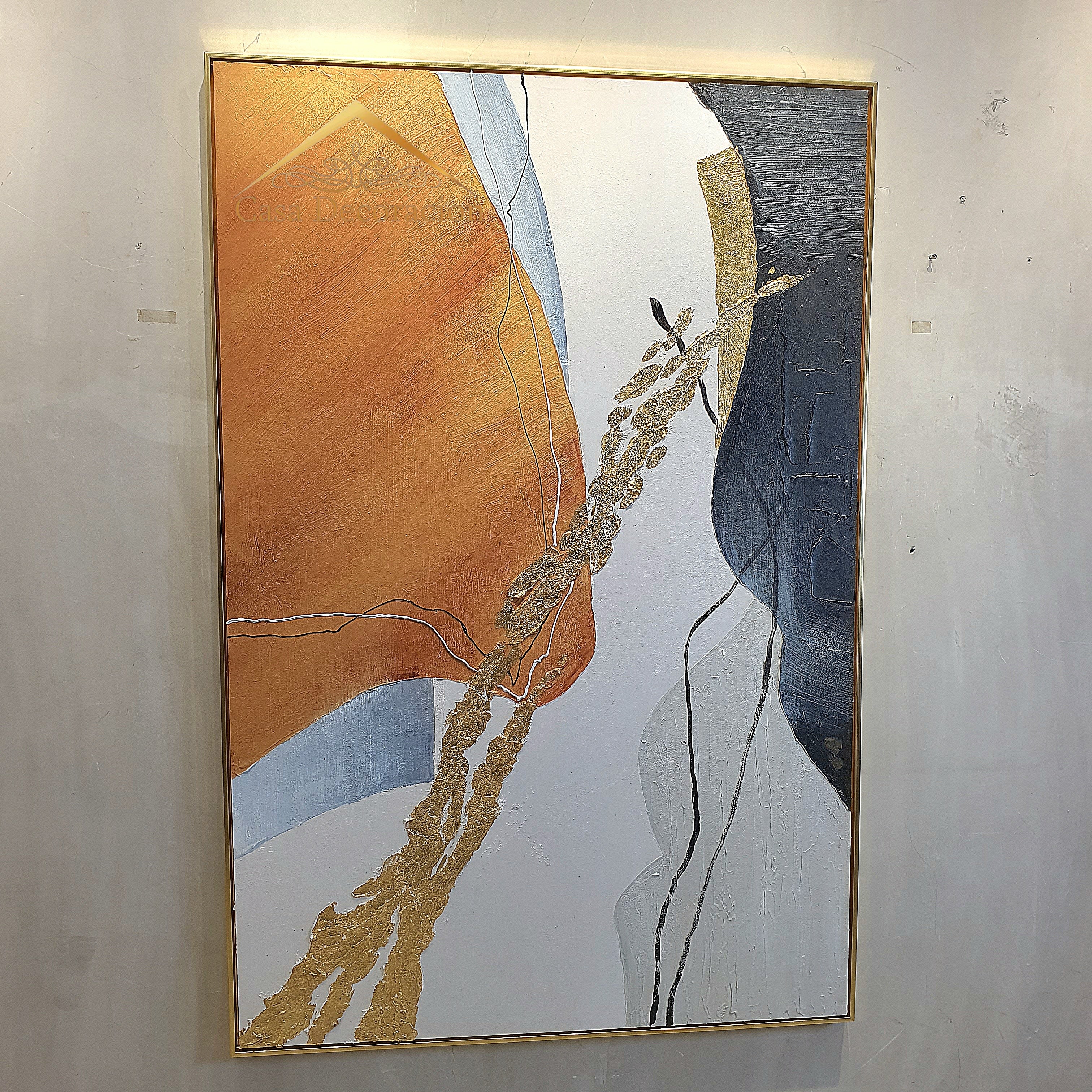 Orange Accent Handmade Painting