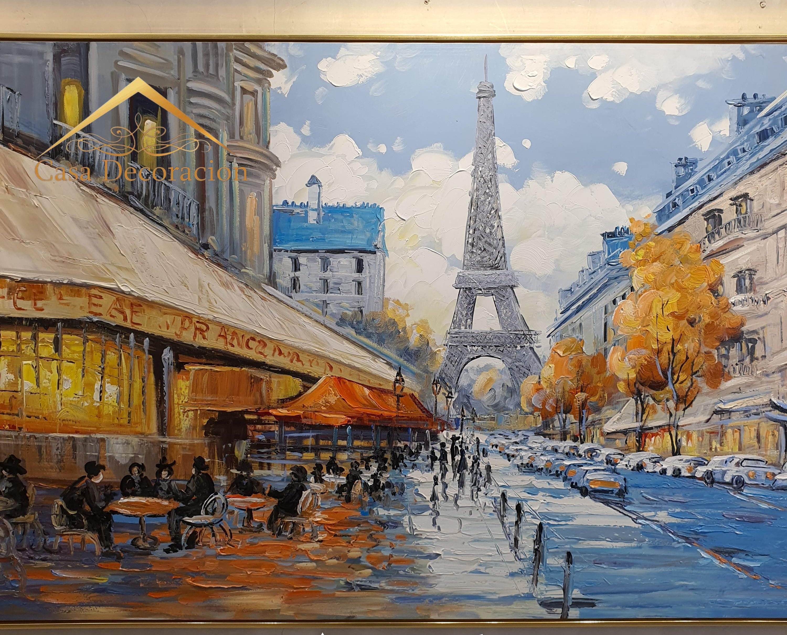 Paris Street View Handmade Painting